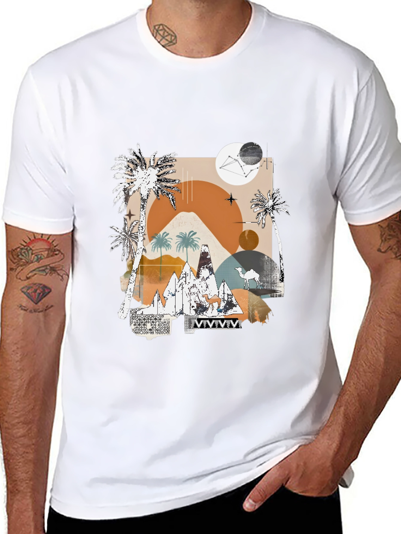 Black Desert Graphic Tee - Modern Abstract Design view 8