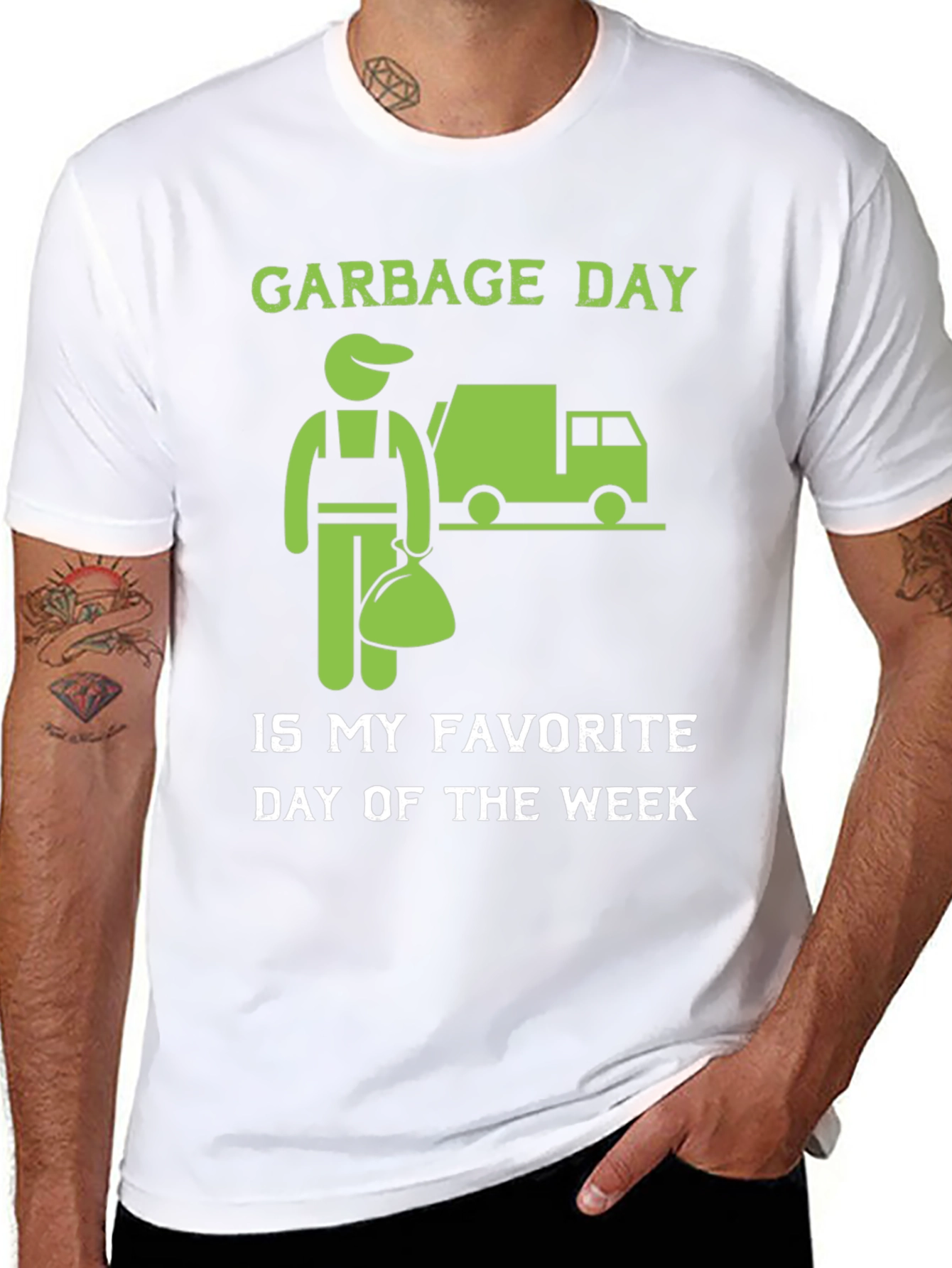 Black Garbage Day T-Shirt - Favorite Day of the Week view 8