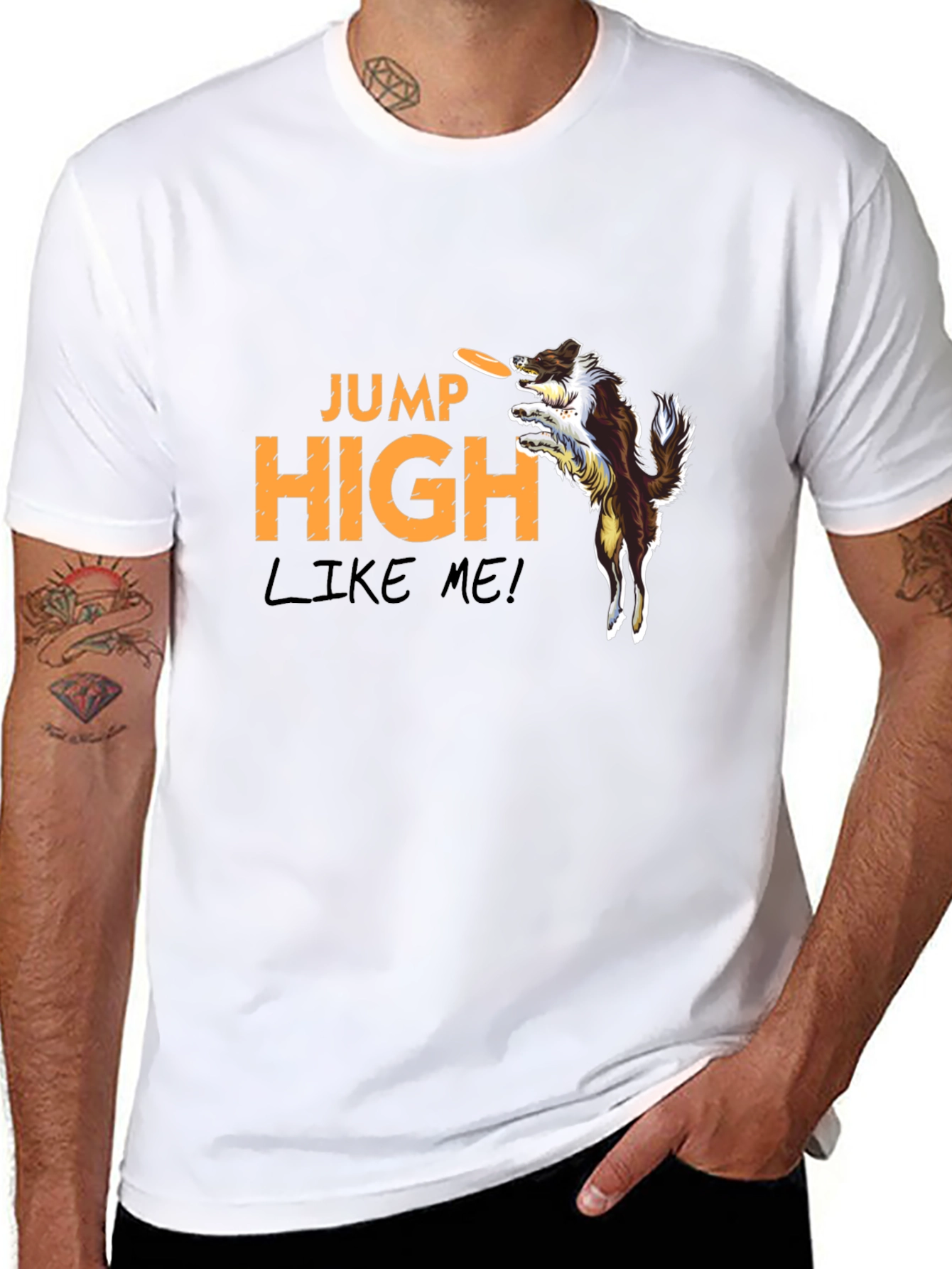 Black Jump High Dog Graphic T-Shirt view 8