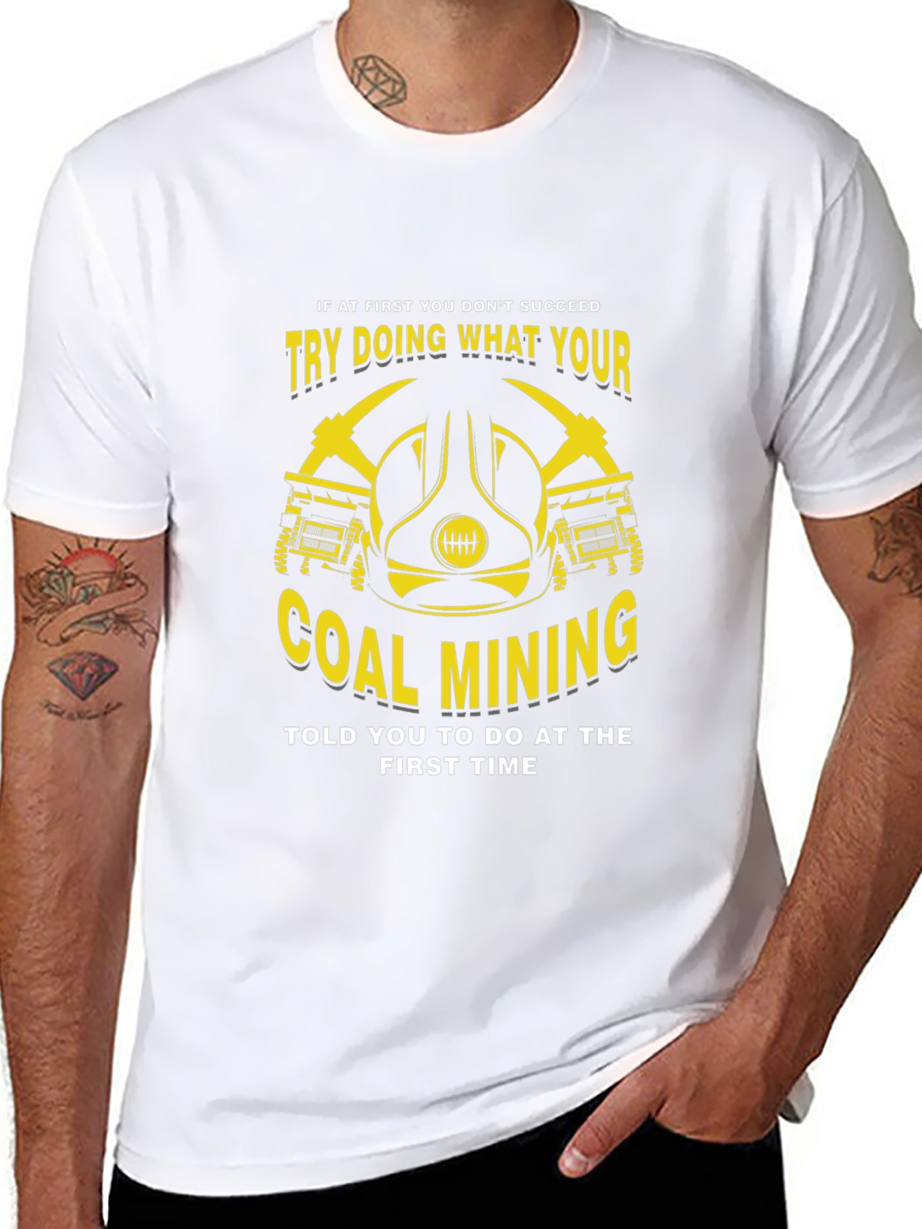 Black Coal Mining Graphic Tee - Funny Work Shirt view 8