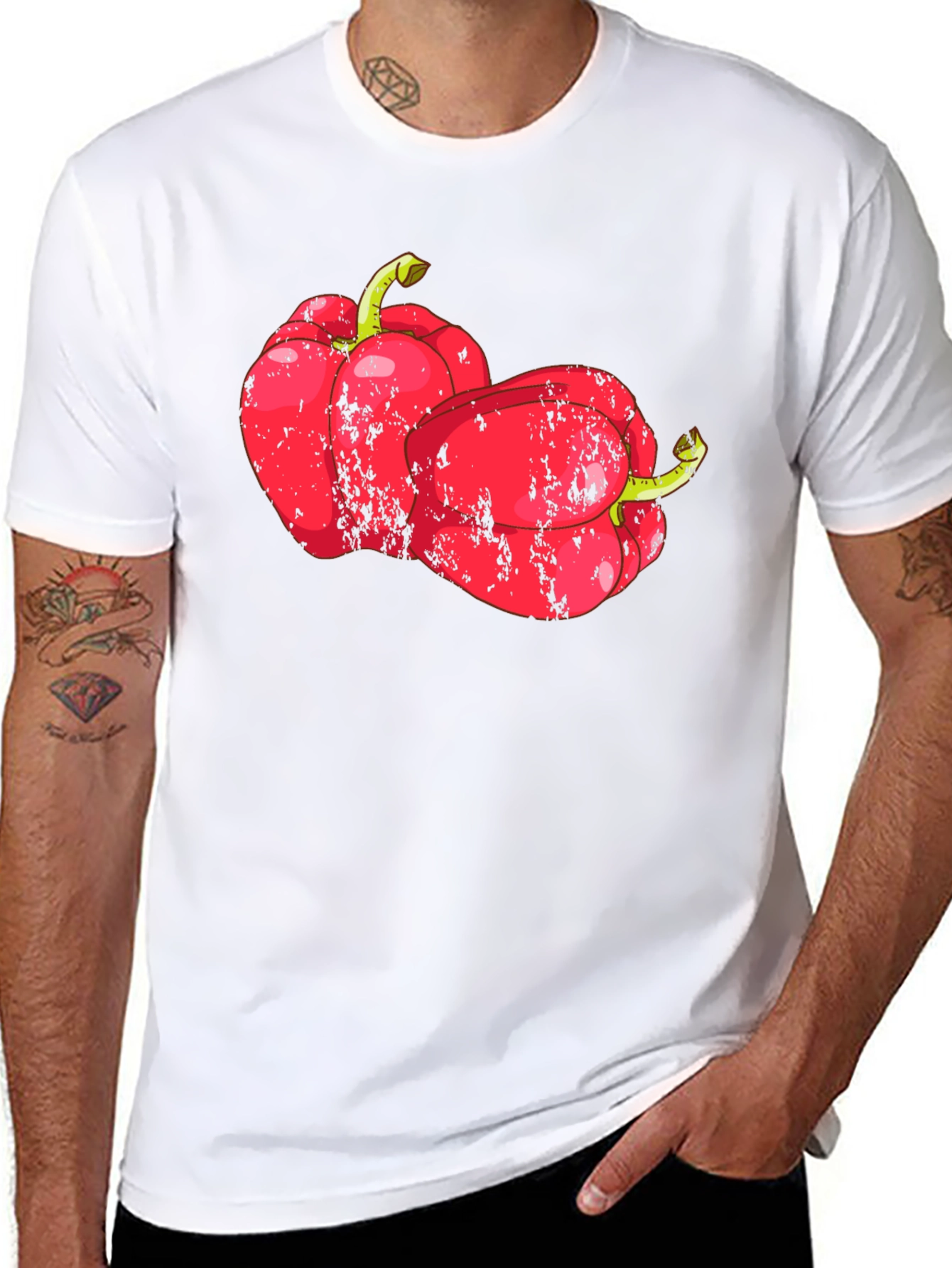 Black Red Pepper Graphic T-Shirt - Unique Design view 8