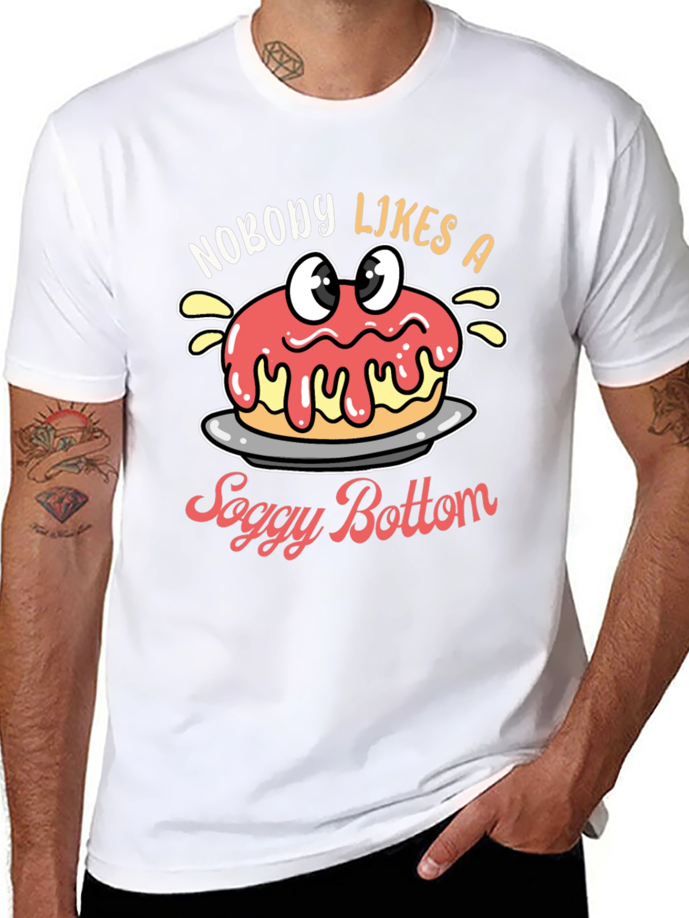 Black Soggy Bottom Funny T-Shirt view 8