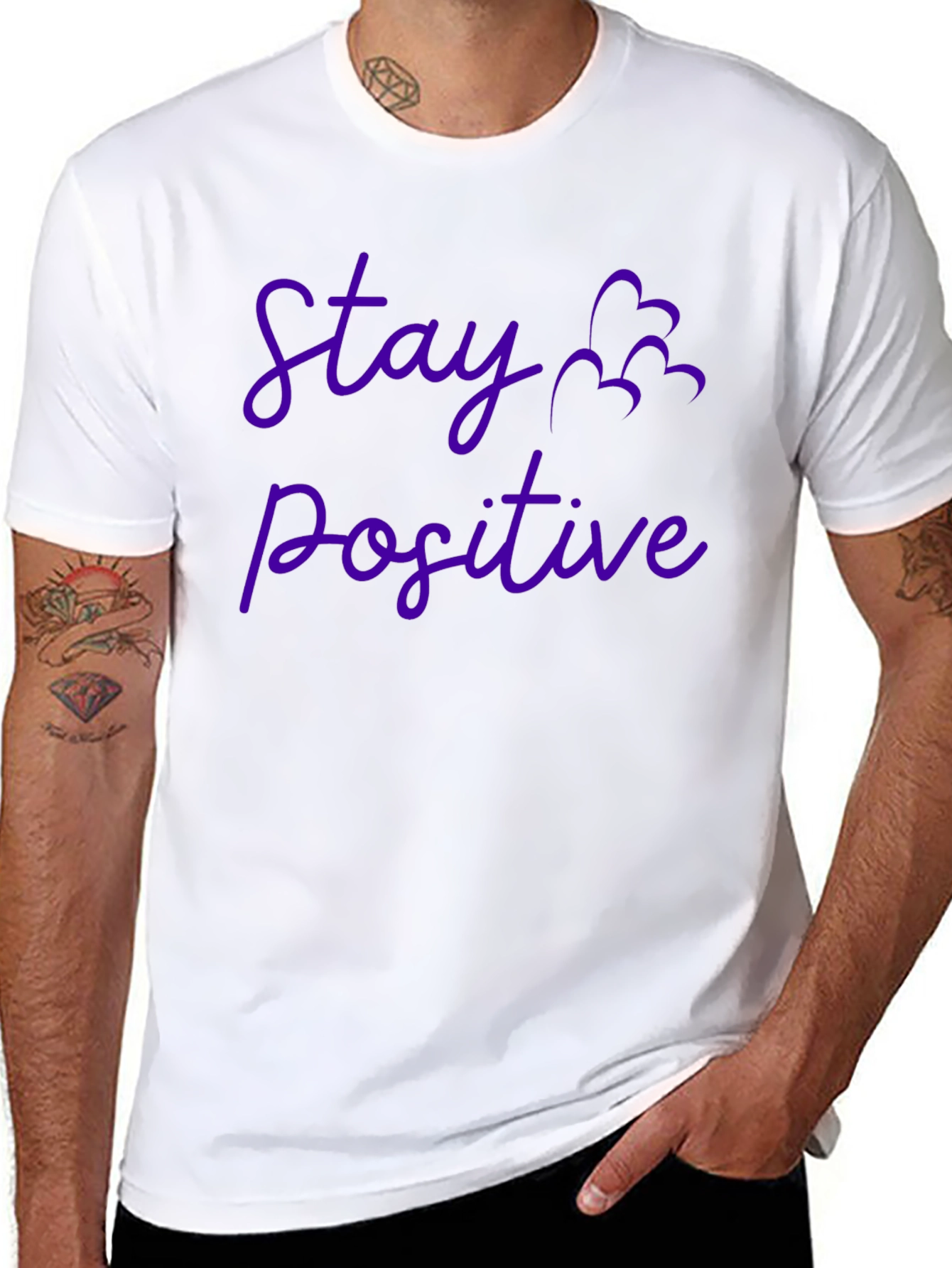 Black Stay Positive Graphic T-Shirt - Black view 8