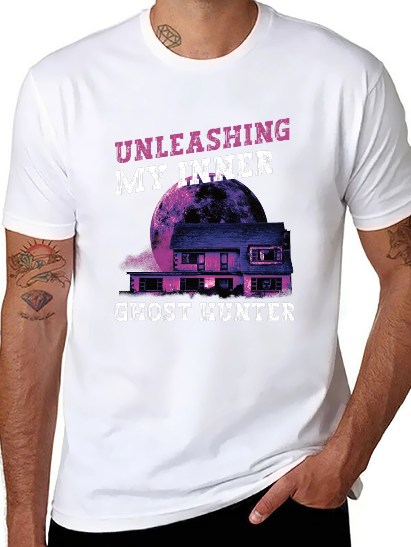 Black Ghost Hunter Graphic Tee view 8