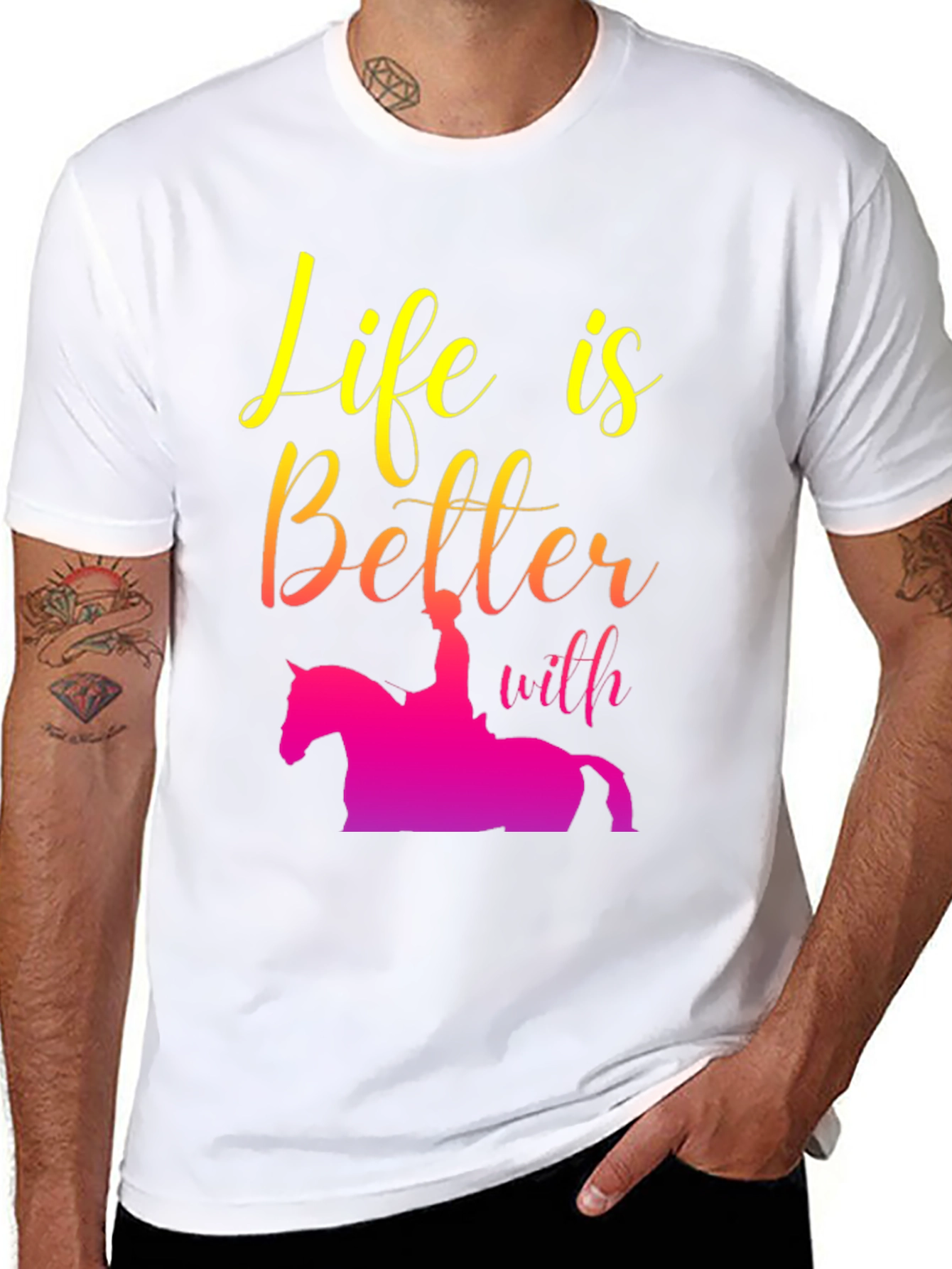 Black Life is Better with Horse Riding T-Shirt view 8