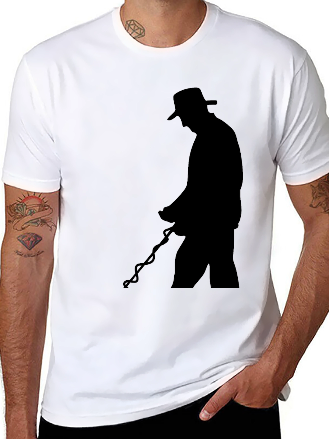 Black Black Silhouette Graphic T-Shirt view 8