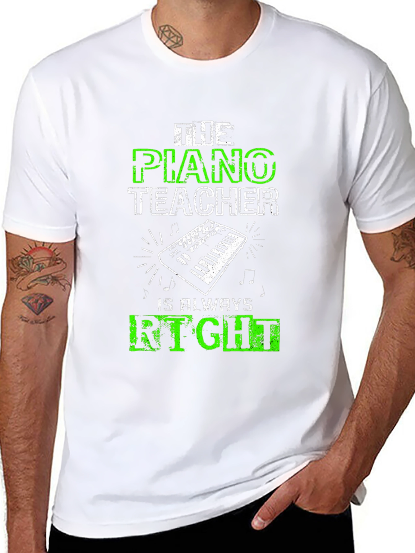 Black Piano Teacher Graphic Tee - Always Right! view 8