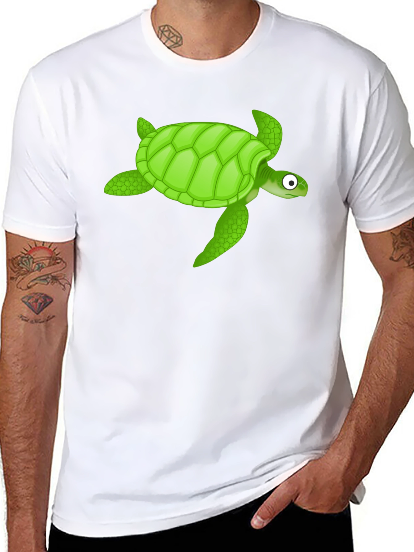 Black Turtle Graphic Black T-Shirt view 8
