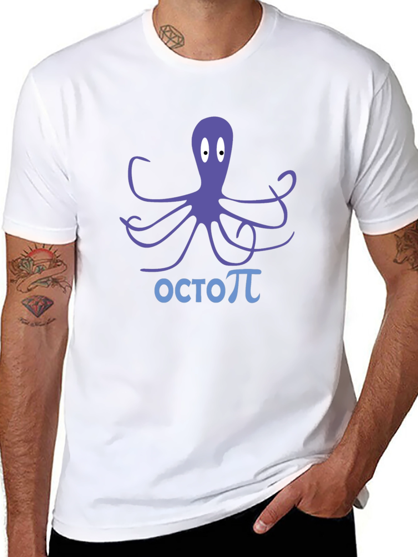 Black Octopi Tee - Funny Math Pun T-Shirt view 8