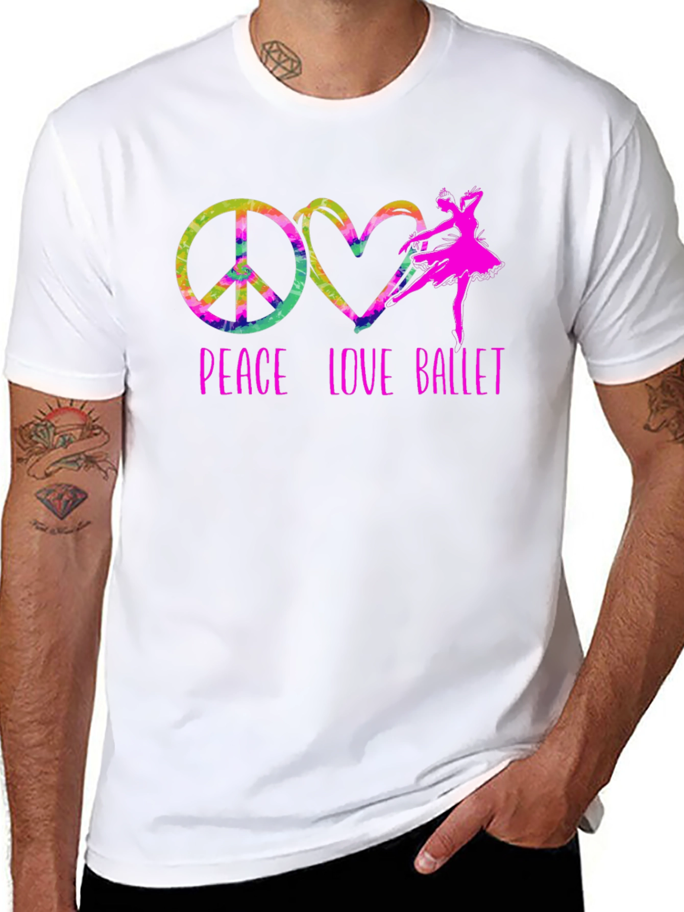Peace Love Ballet Graphic T-Shirt - 8