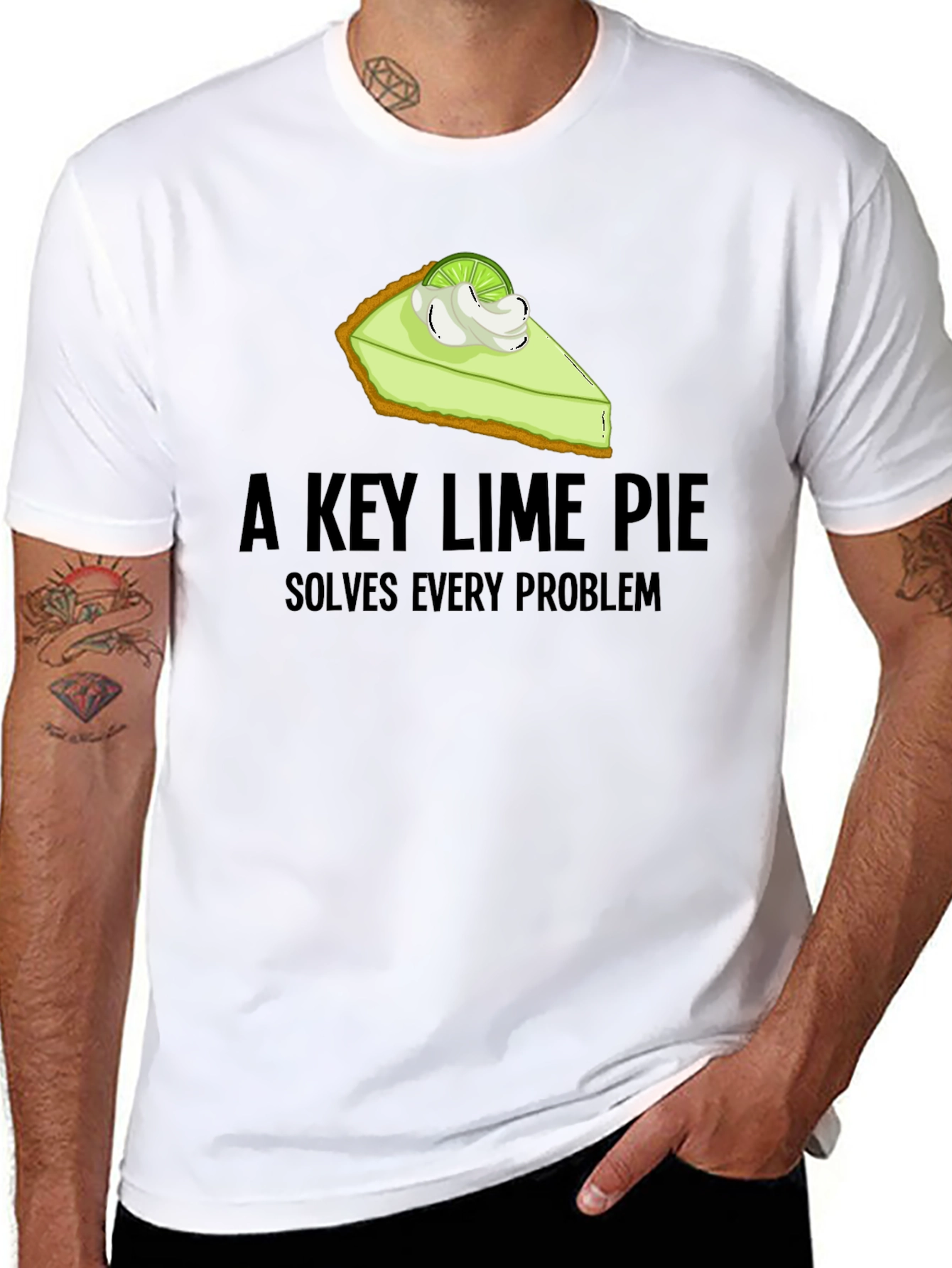 Black Key Lime Pie T-Shirt - Solves Every Problem Graphic Tee view 8