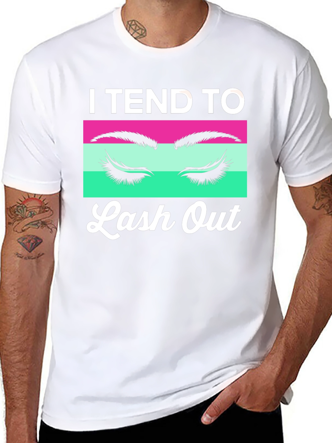 Black I Tend To Lash Out Graphic Tee view 8