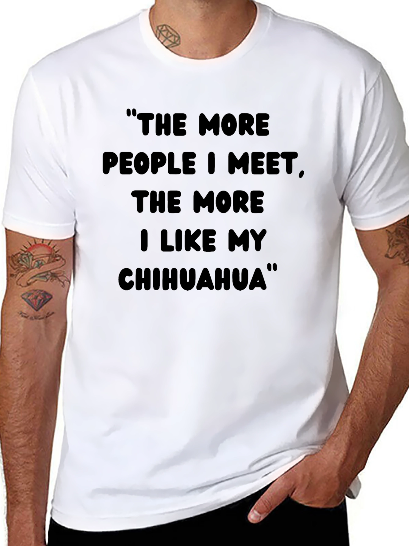 Black Chihuahua Lover T-Shirt Funny Dog Quote Tee view 8