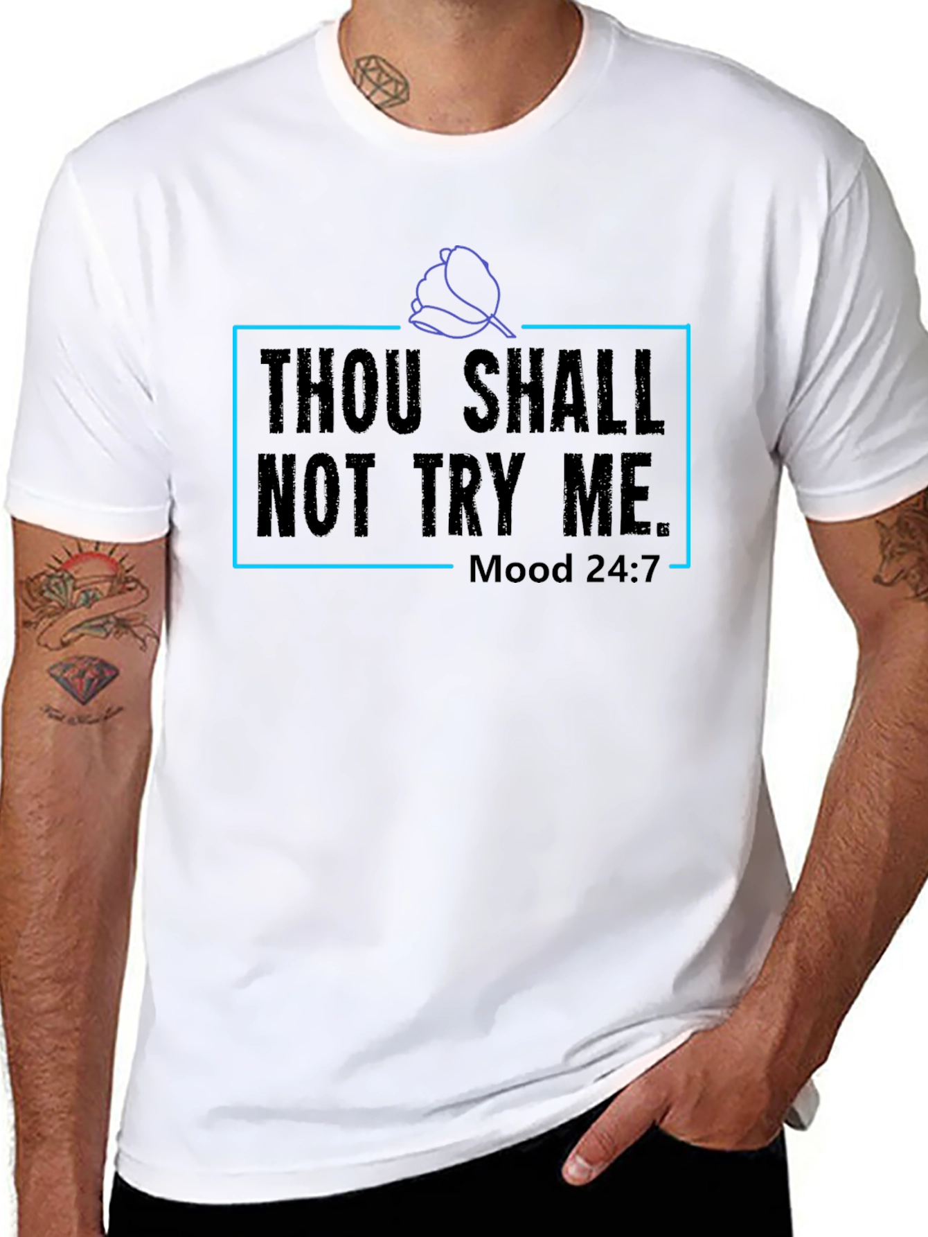 Black Thou Shalt Not Try Me Graphic Tee - Mood 24:7 view 8