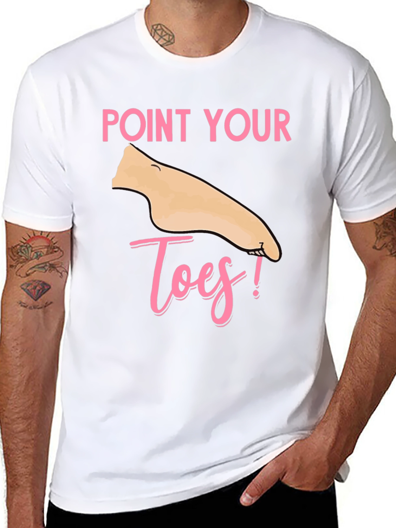 Black Point Your Toes T-Shirt - Fun & Unique! view 8