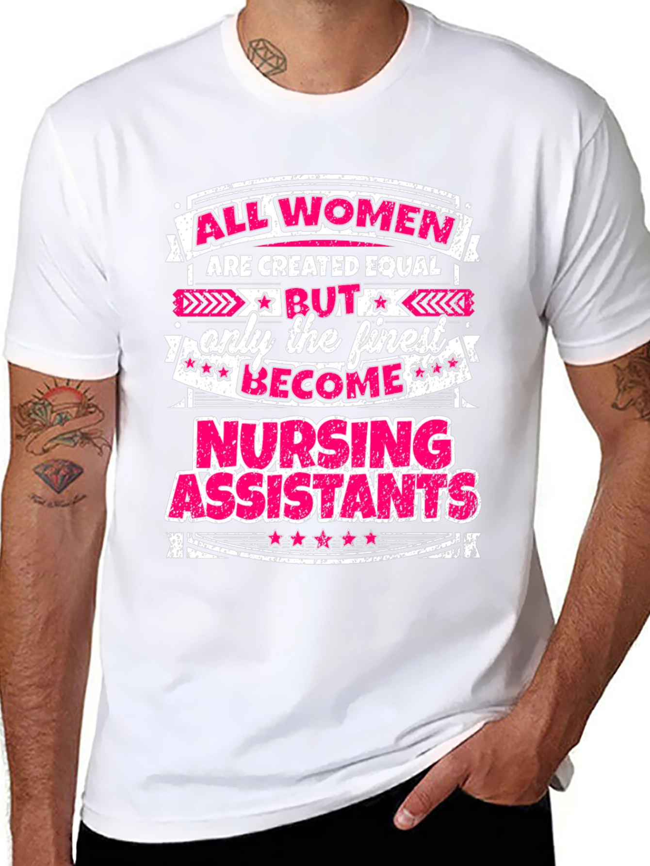Black Nursing Assistant T-Shirt - All Women Are Created Equal Tee view 8