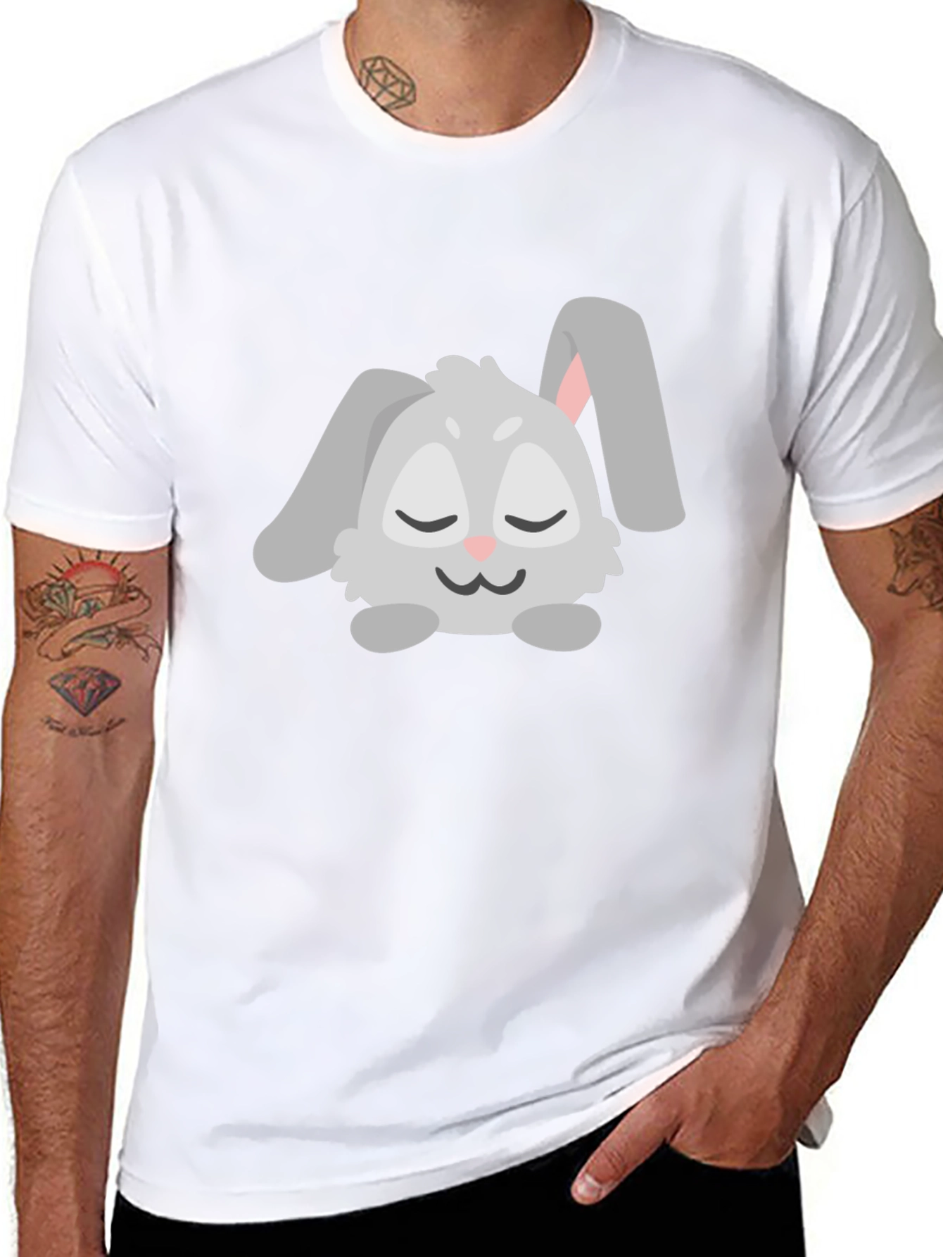 Cute Bunny Graphic Tee - Soft Cotton Comfort - 8