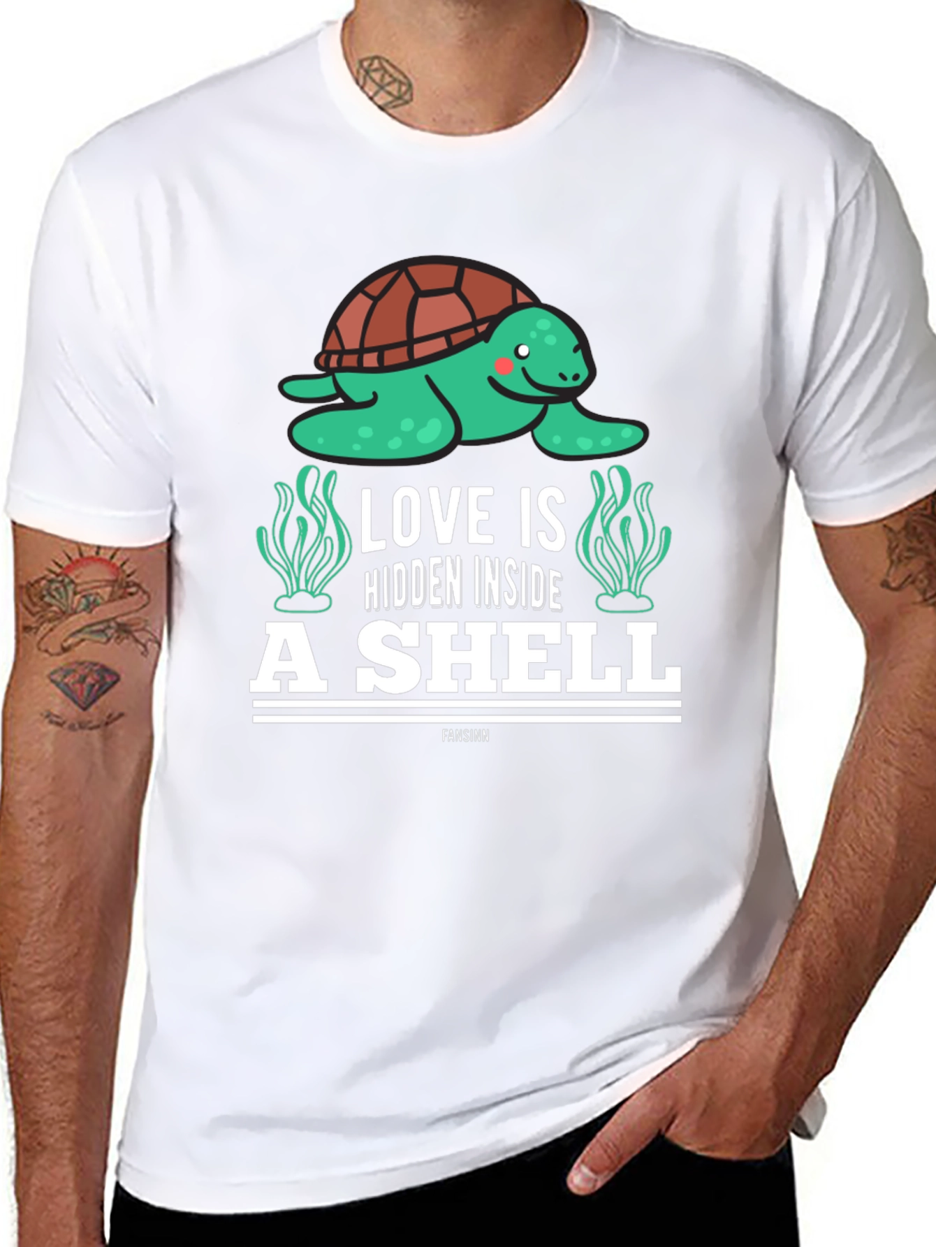 Black Love is Hidden Inside a Shell Black T-Shirt view 8