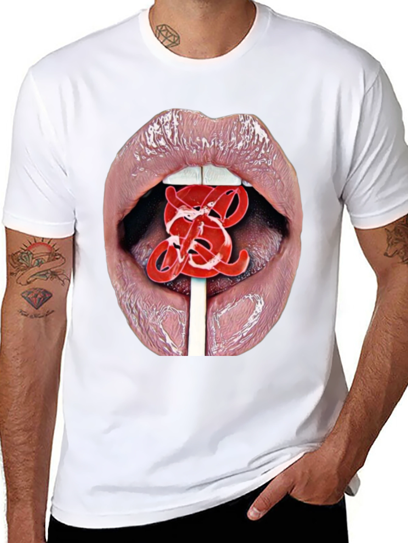 Black Lips Lollipop Graphic Tee - Bold & Edgy view 8