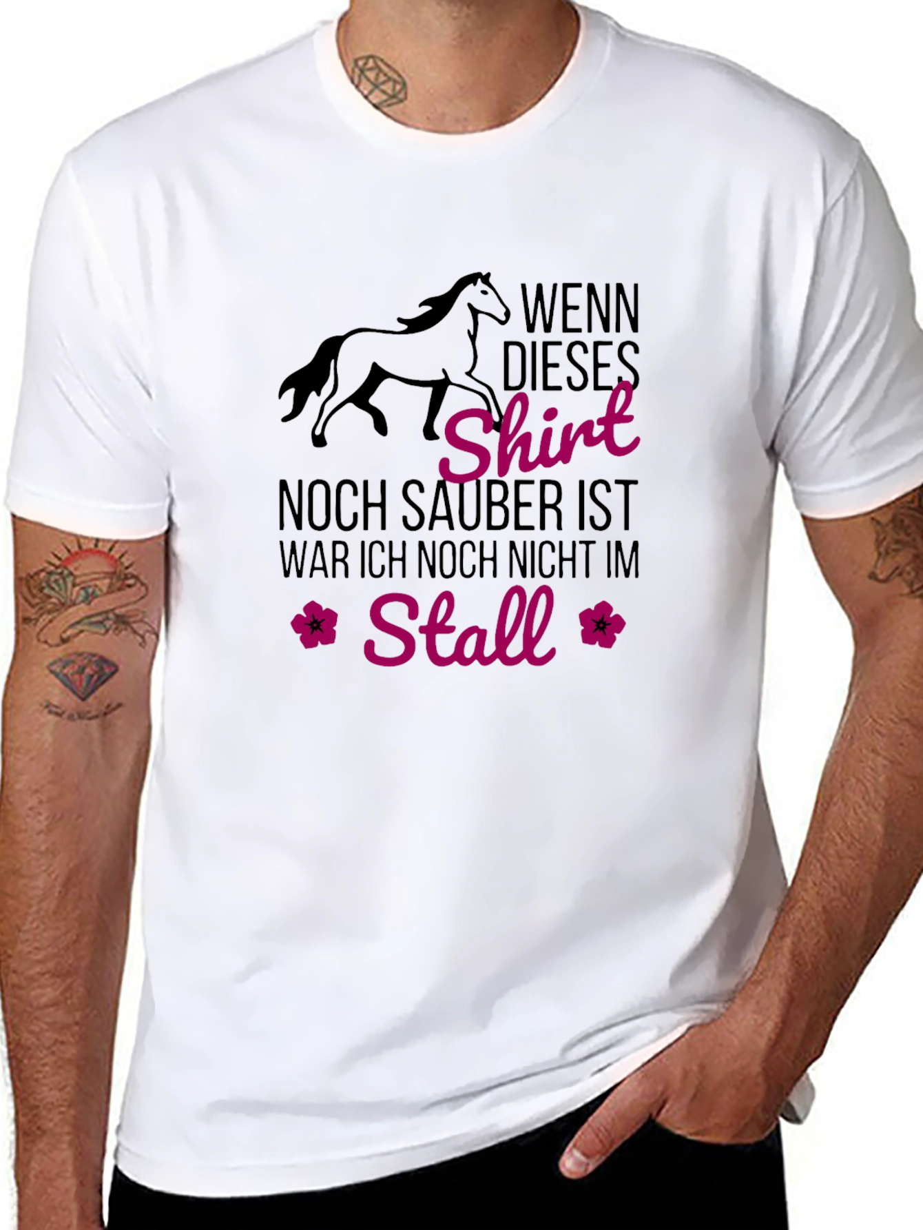 Black Horse Stall T-Shirt - Equestrian Lover's Tee view 8