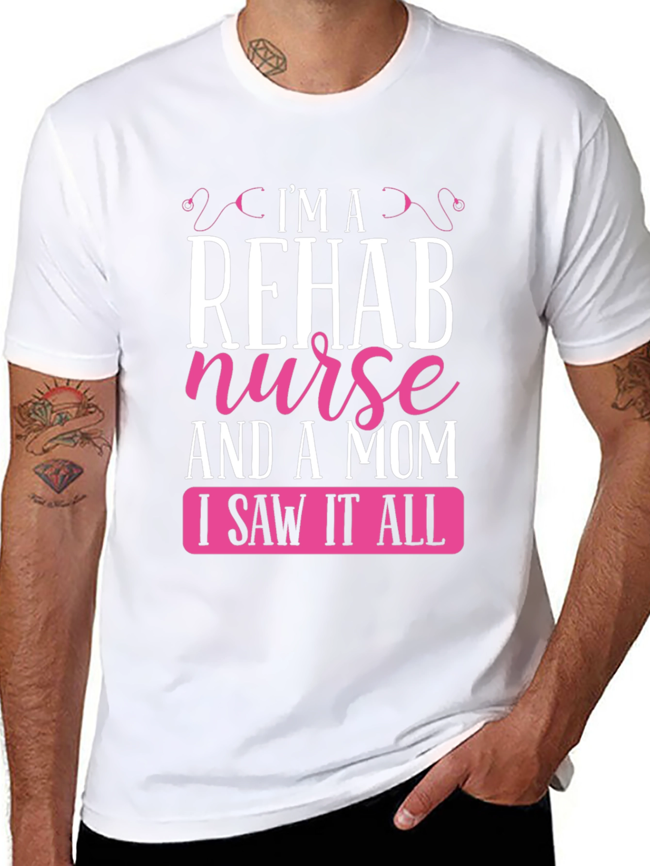 Black Rehab Nurse Mom T-Shirt view 8