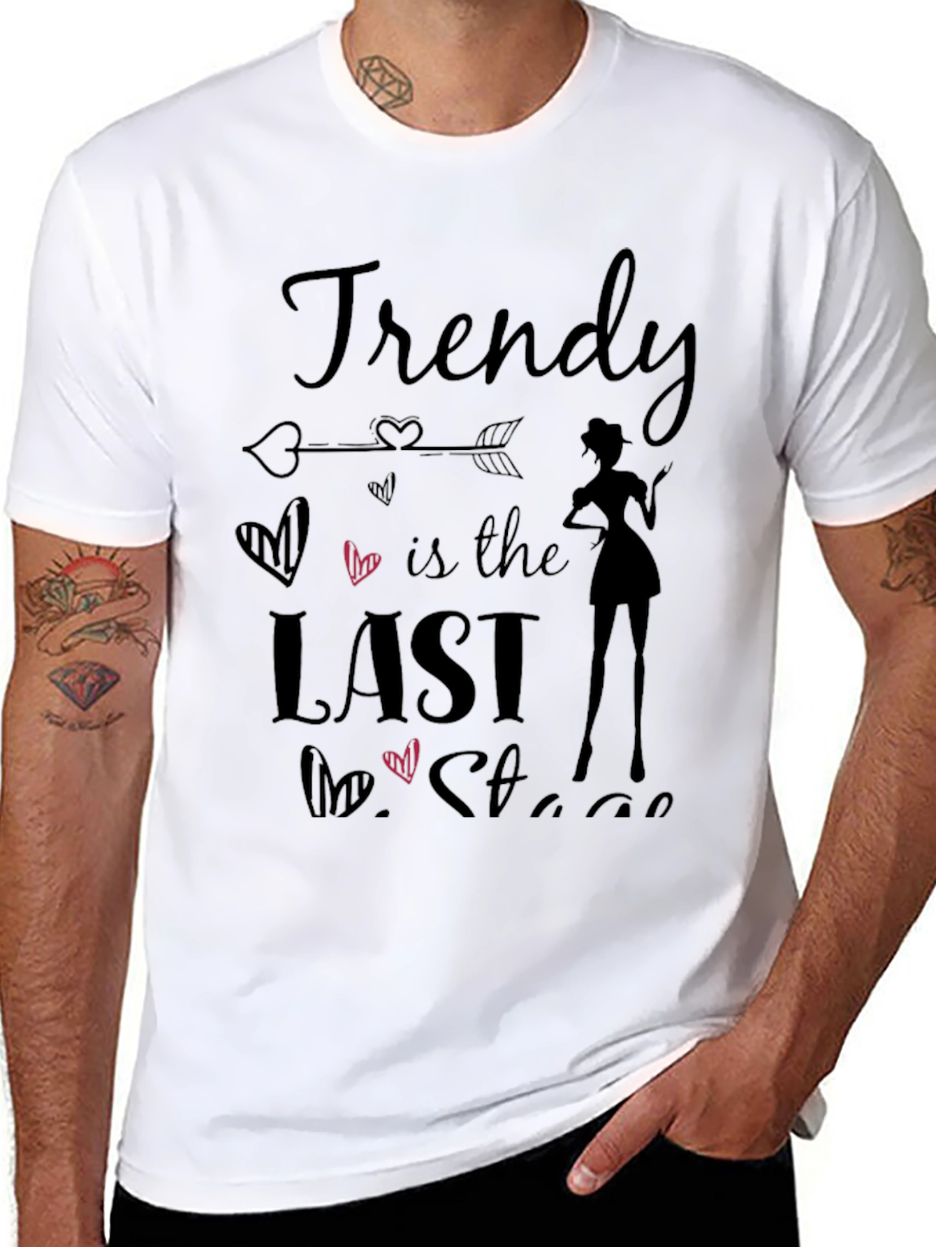 Black Trendy is the Last Stage T-Shirt view 8