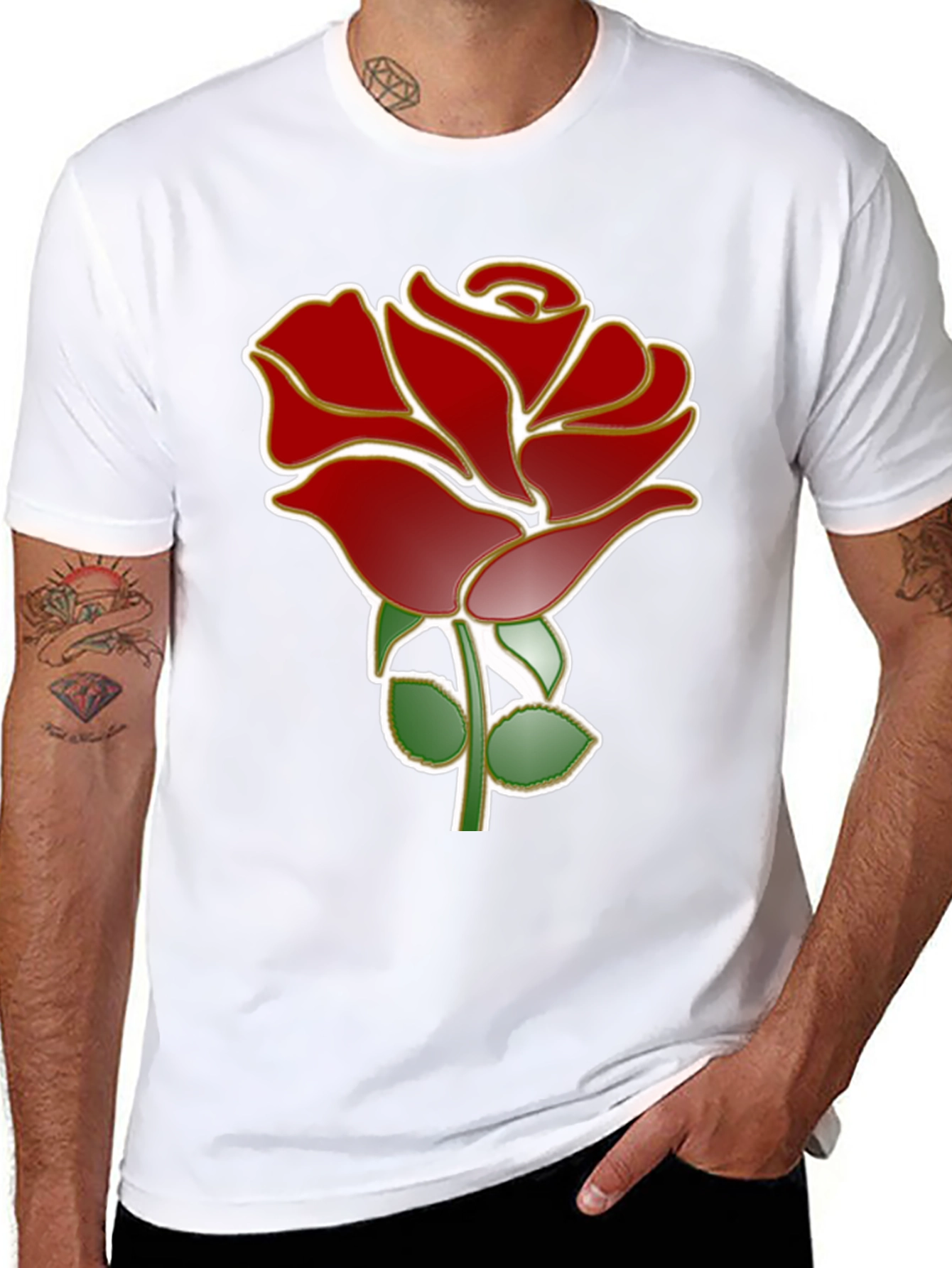 Black Rose Graphic T-Shirt - Stylish Black Tee view 8
