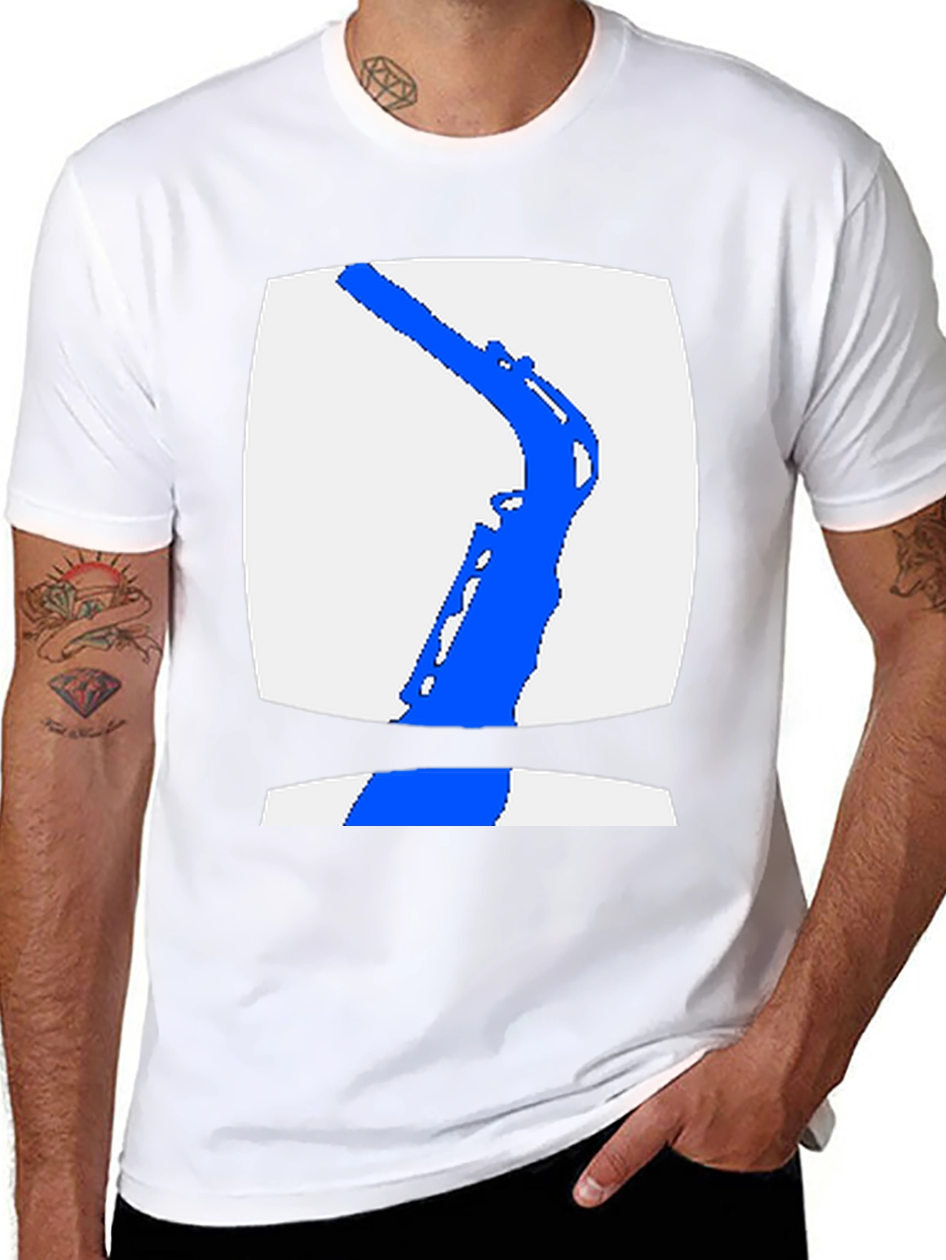 Saxophone Graphic Tee - Cool Music Lover Shirt - 8