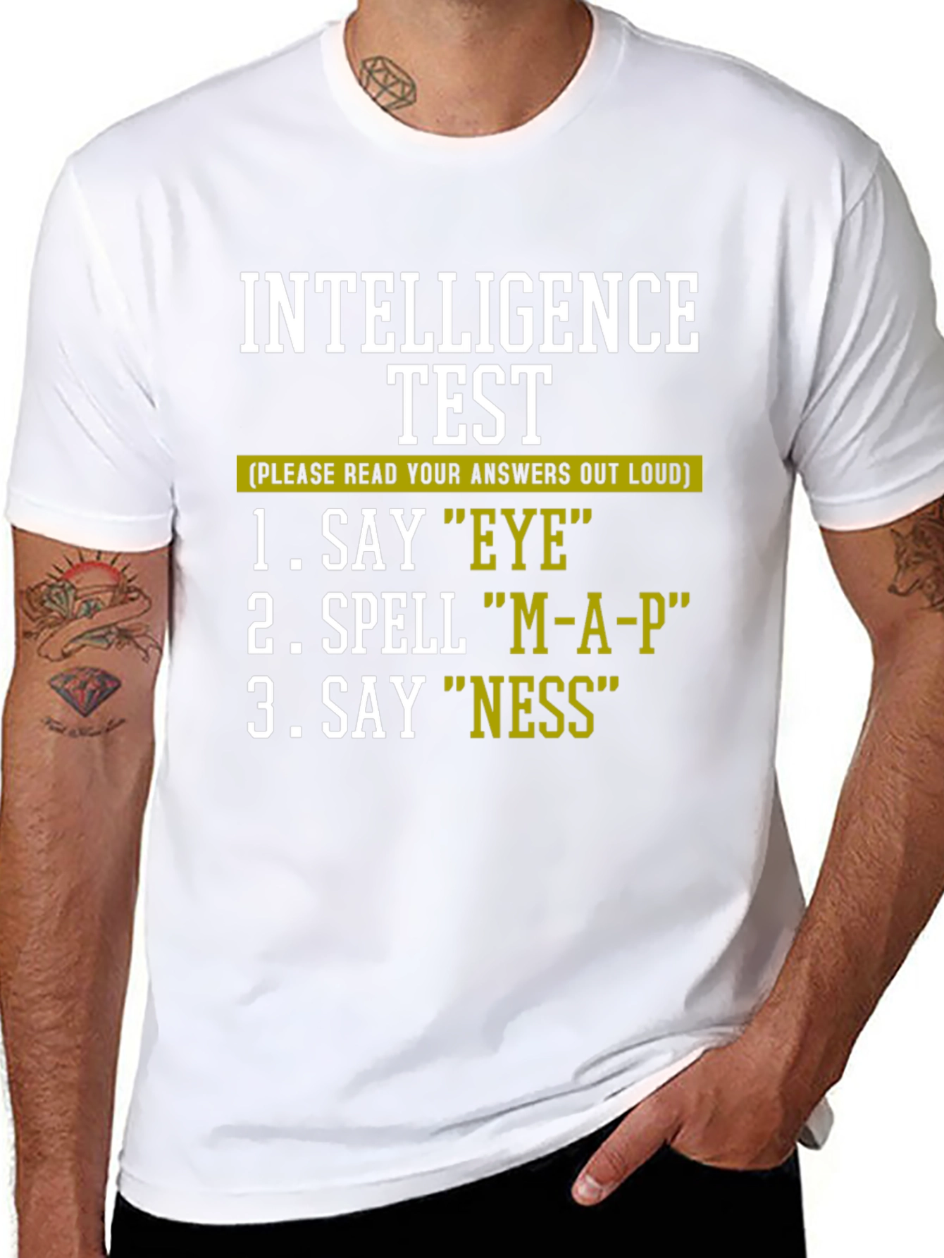 Black Intelligence Test Humor Tee view 8
