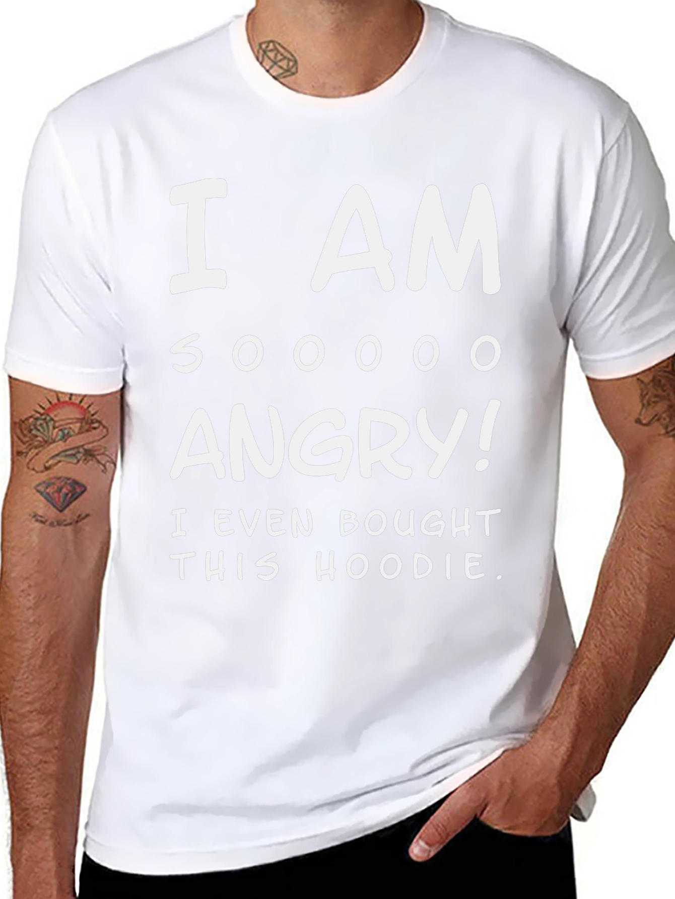Black I AM SOOOO ANGRY! T-Shirt view 8