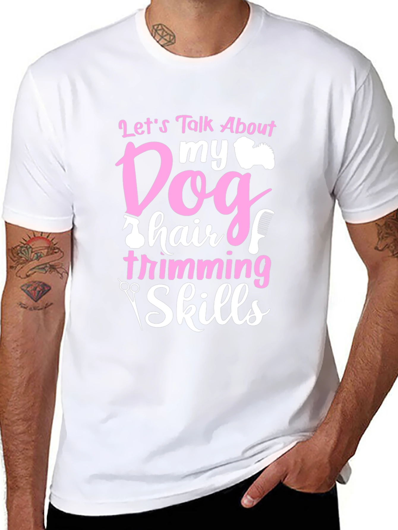 Black Dog Grooming Skills T-Shirt view 8