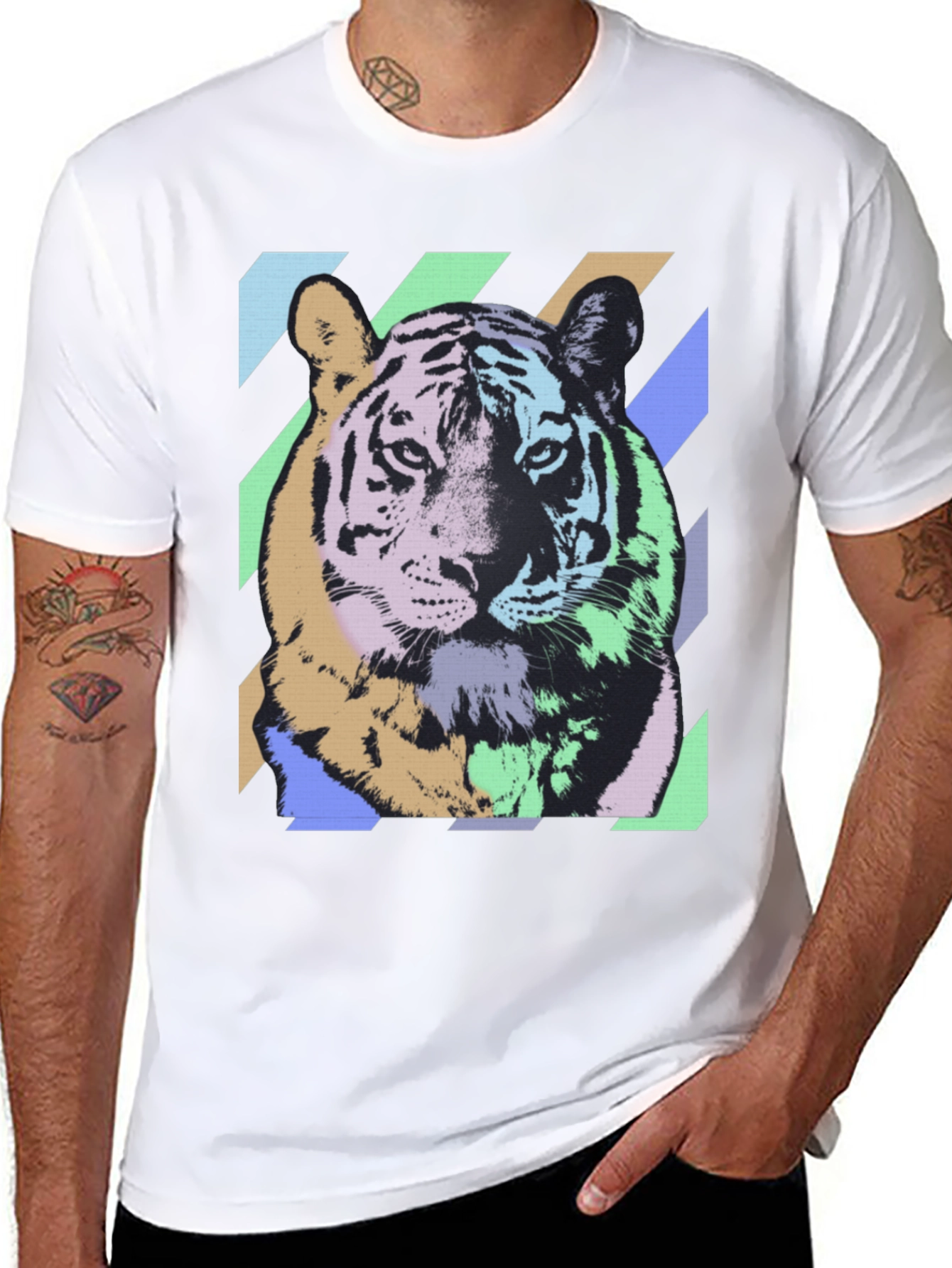 Black Tiger Graphic T-Shirt - Bold & Colorful Design view 8