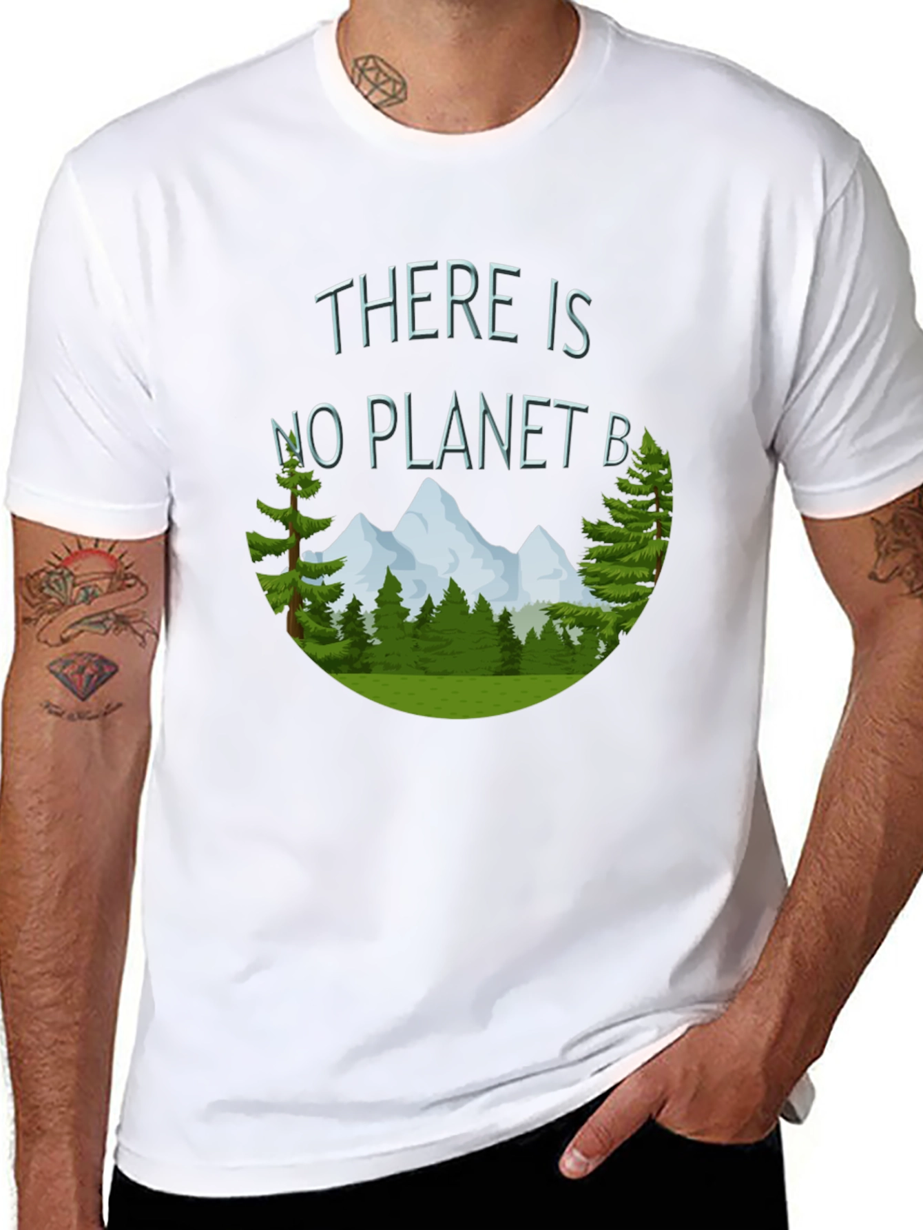 Black There is No Planet B Graphic Tee view 8