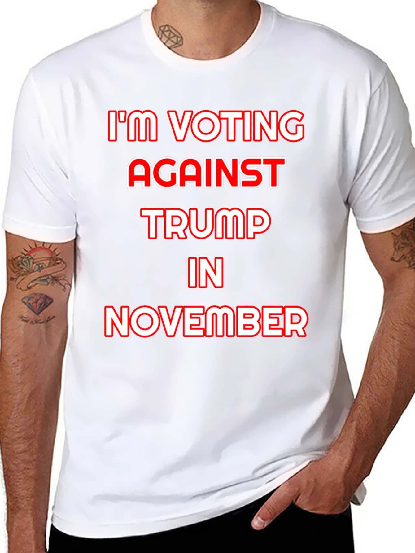 Black Anti-Trump Election T-Shirt view 8