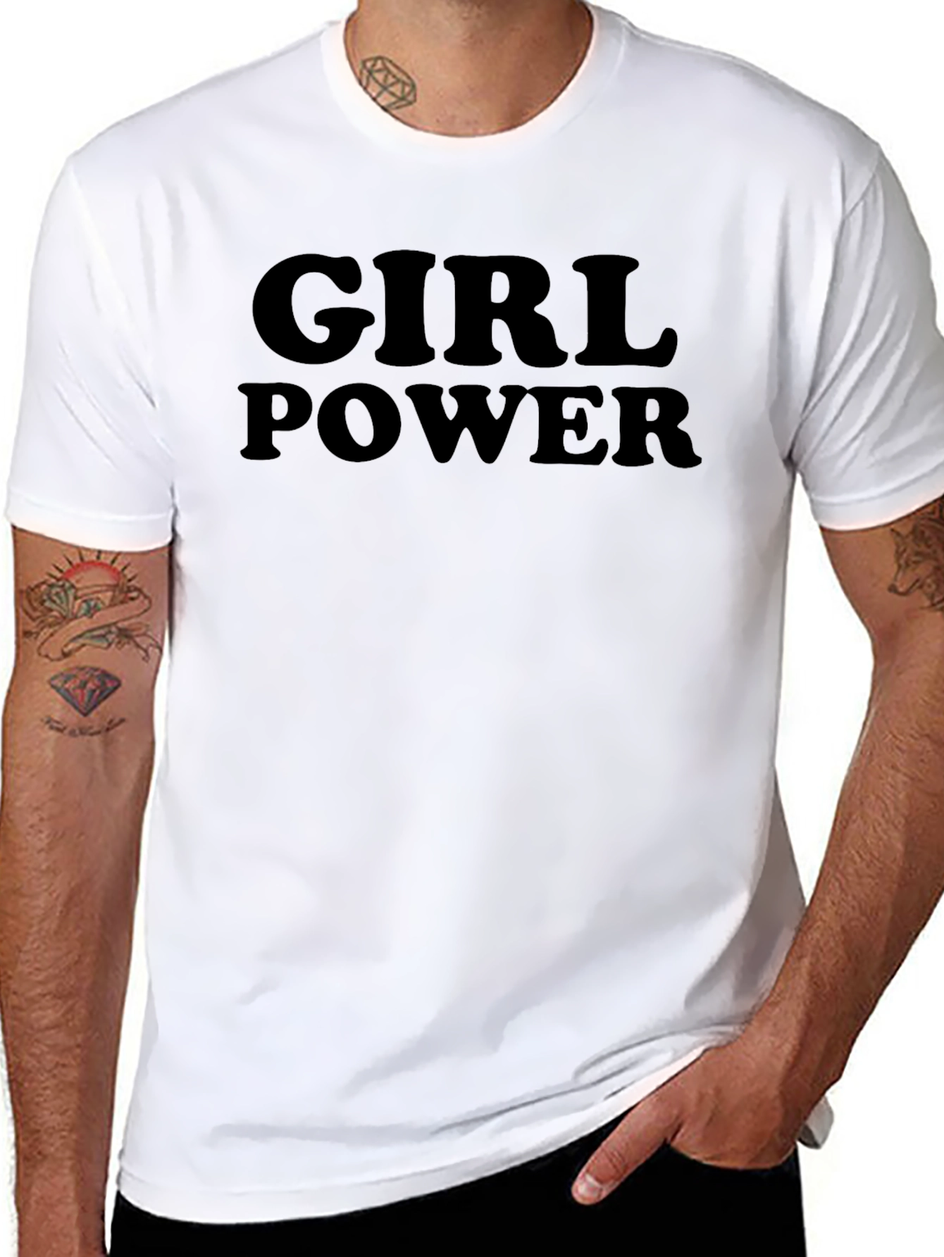 Black Girl Power T-Shirt - Black Graphic Tee view 8