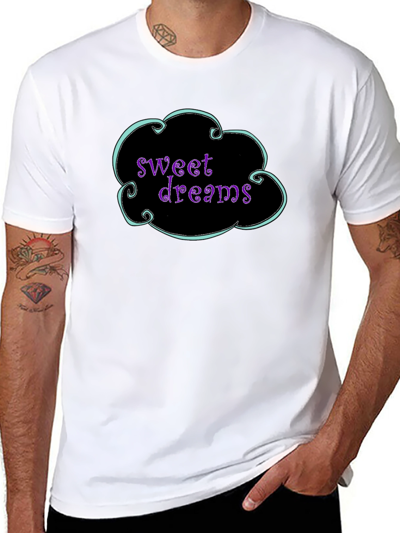 Black Sweet Dreams Graphic Tee - Comfy & Stylish view 8