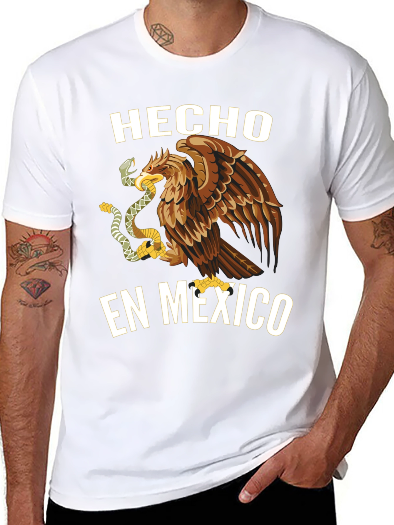 Black Hecho en Mexico Graphic T-Shirt view 8