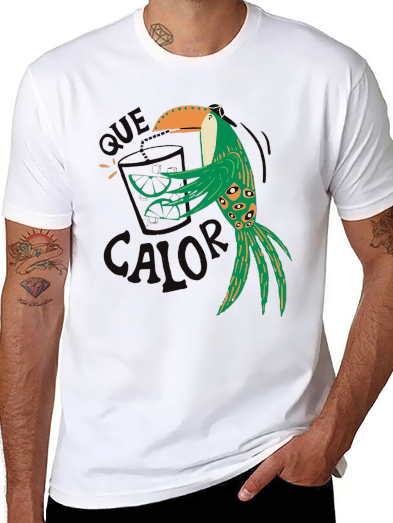 Black Tropical Toucan T-Shirt - Que Calor! view 8