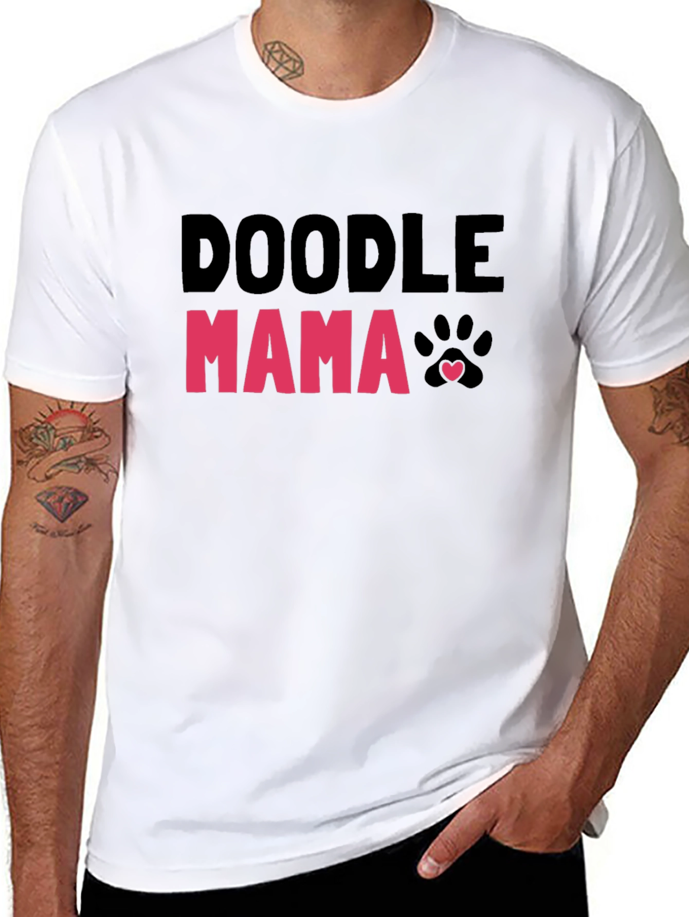 Black Doodle Mama T-Shirt - Cute Dog Lover Tee view 8
