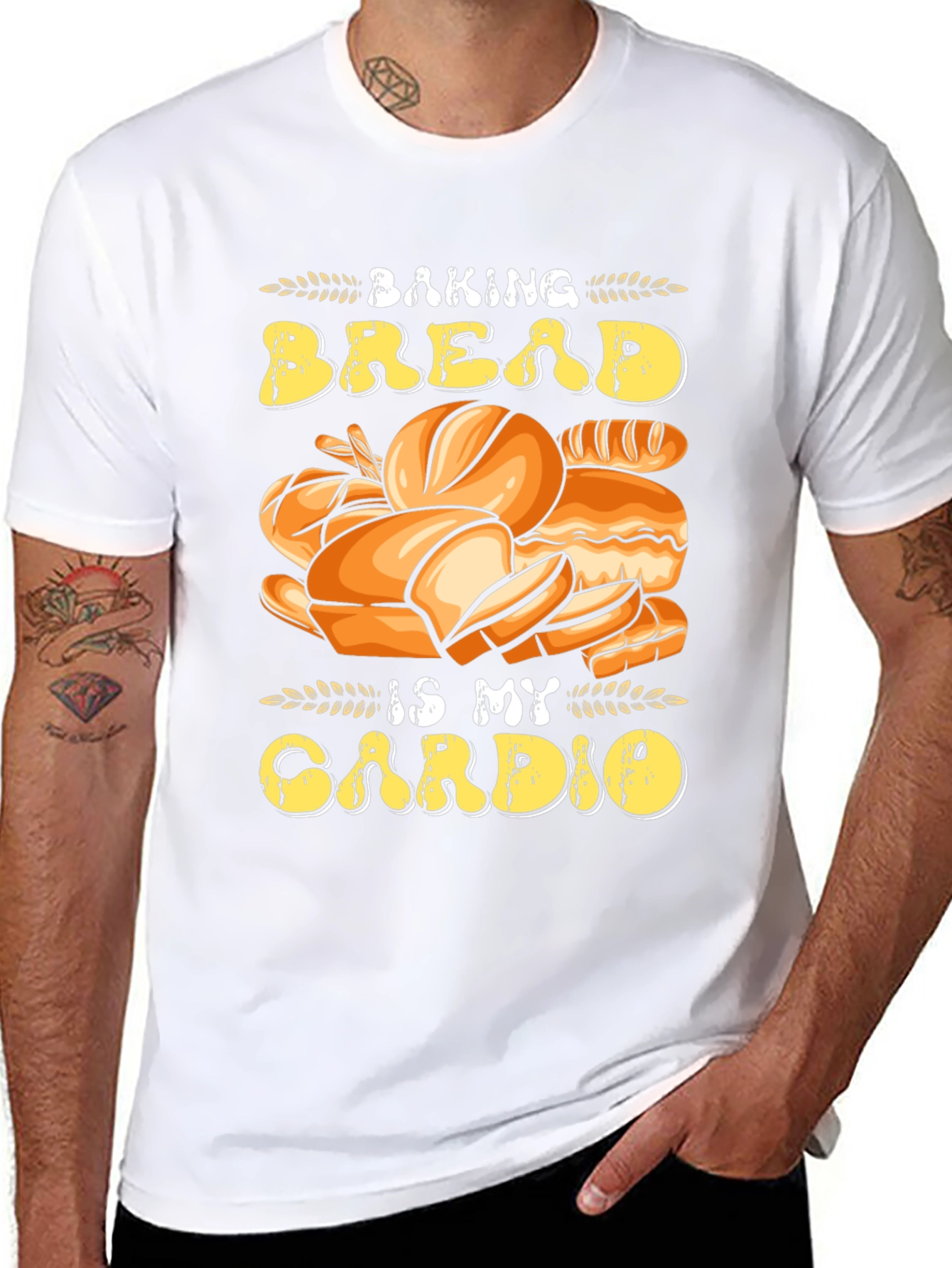 Black Baking Bread is My Cardio T-Shirt view 8