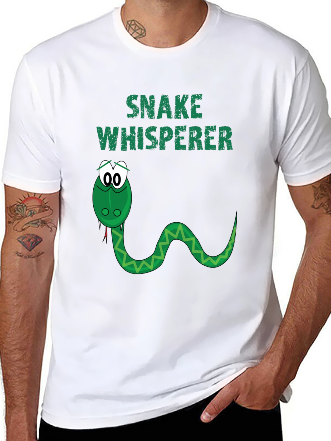 Black Snake Whisperer Graphic T-Shirt view 8