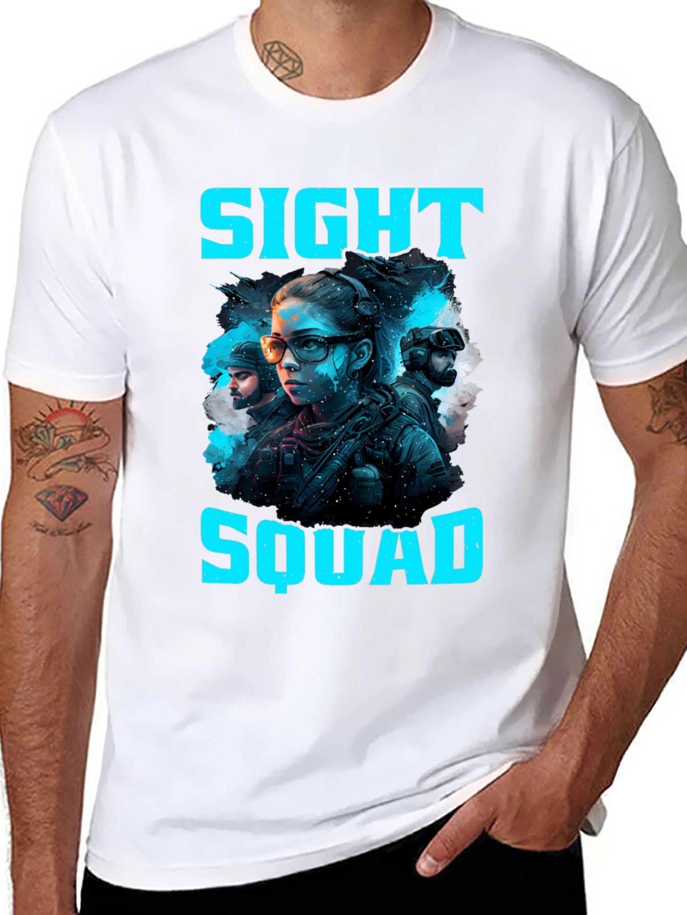 Black Sight Squad Graphic T-Shirt view 8