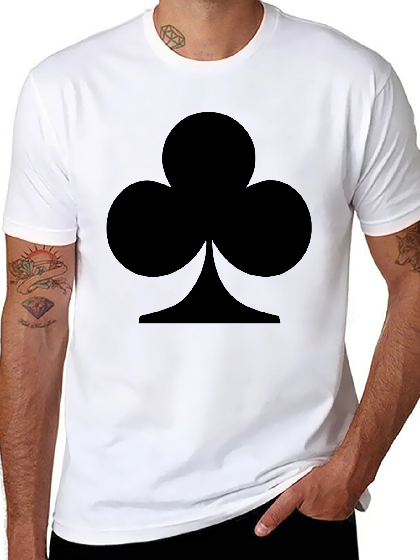 Black Club Symbol Black Graphic Tee view 8