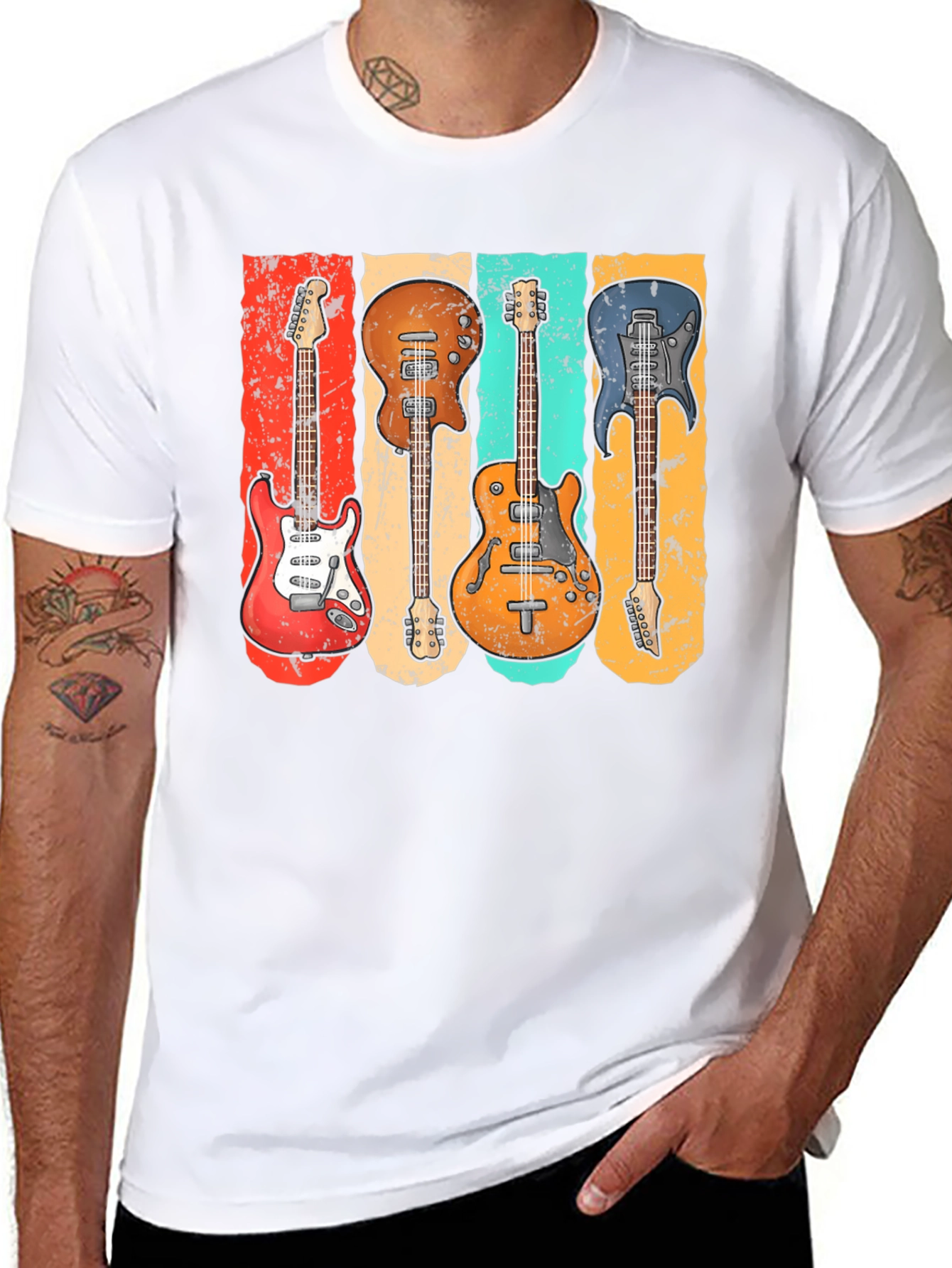 Vintage Electric Guitar T-Shirt for Music Lovers - 8