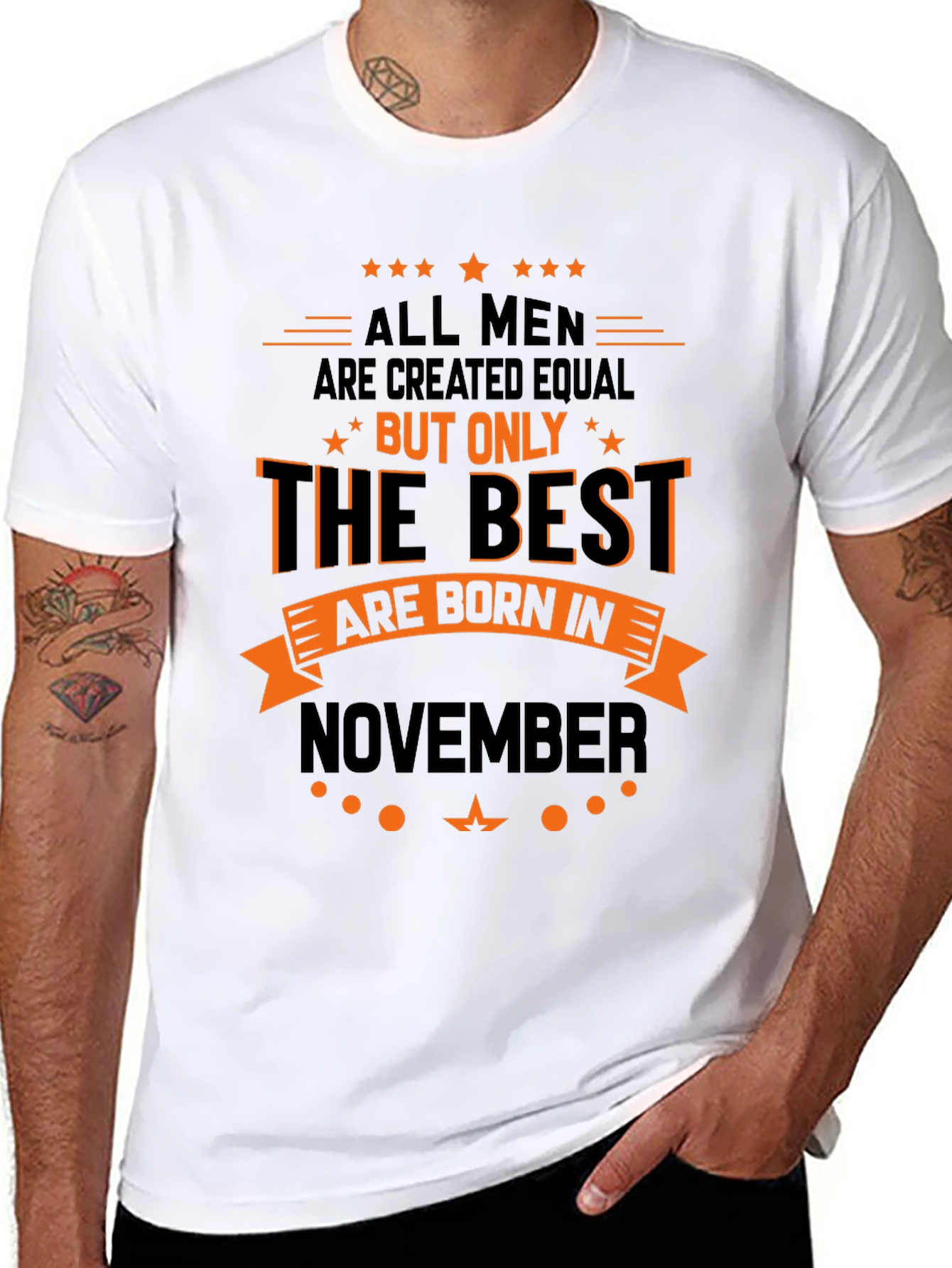 Black Best Men Born in November - Graphic T-Shirt view 8