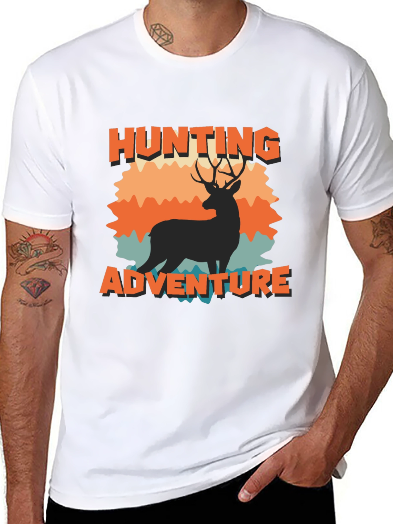 Black Hunting Adventure Graphic Tee - Black view 8