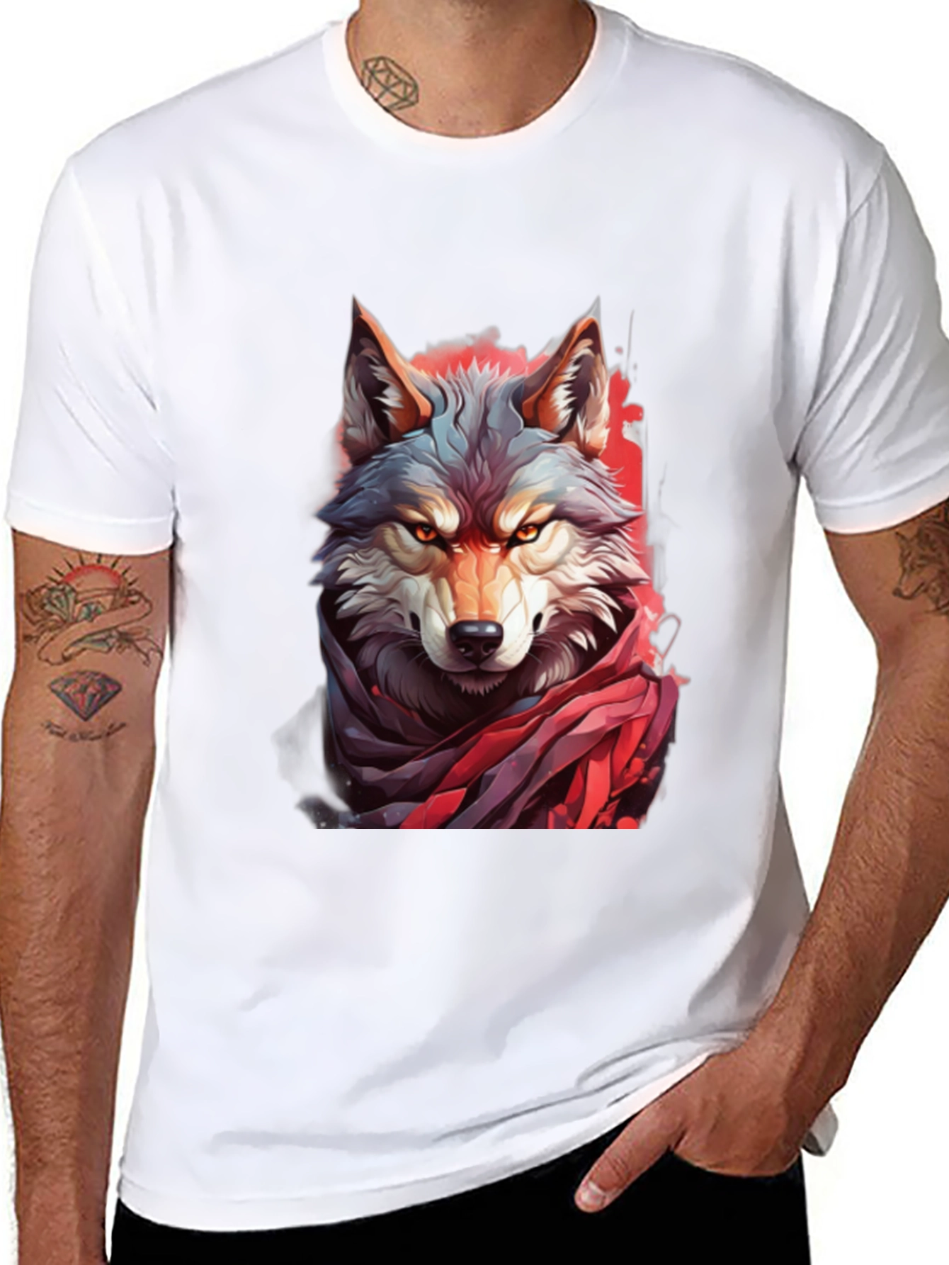Black Wolf Graphic Tee - Fierce Style view 8