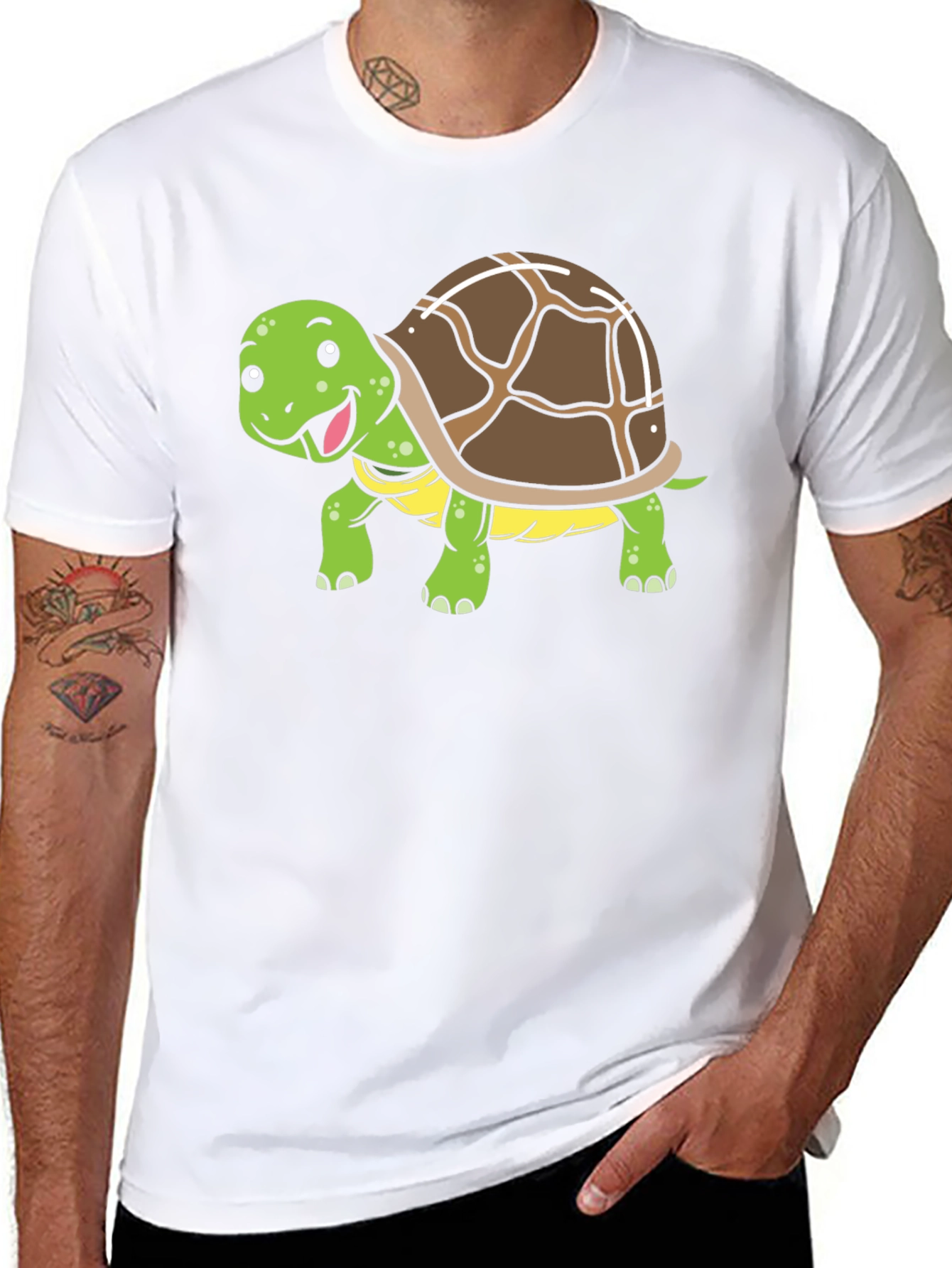 Black Cute Turtle Graphic T-Shirt view 8