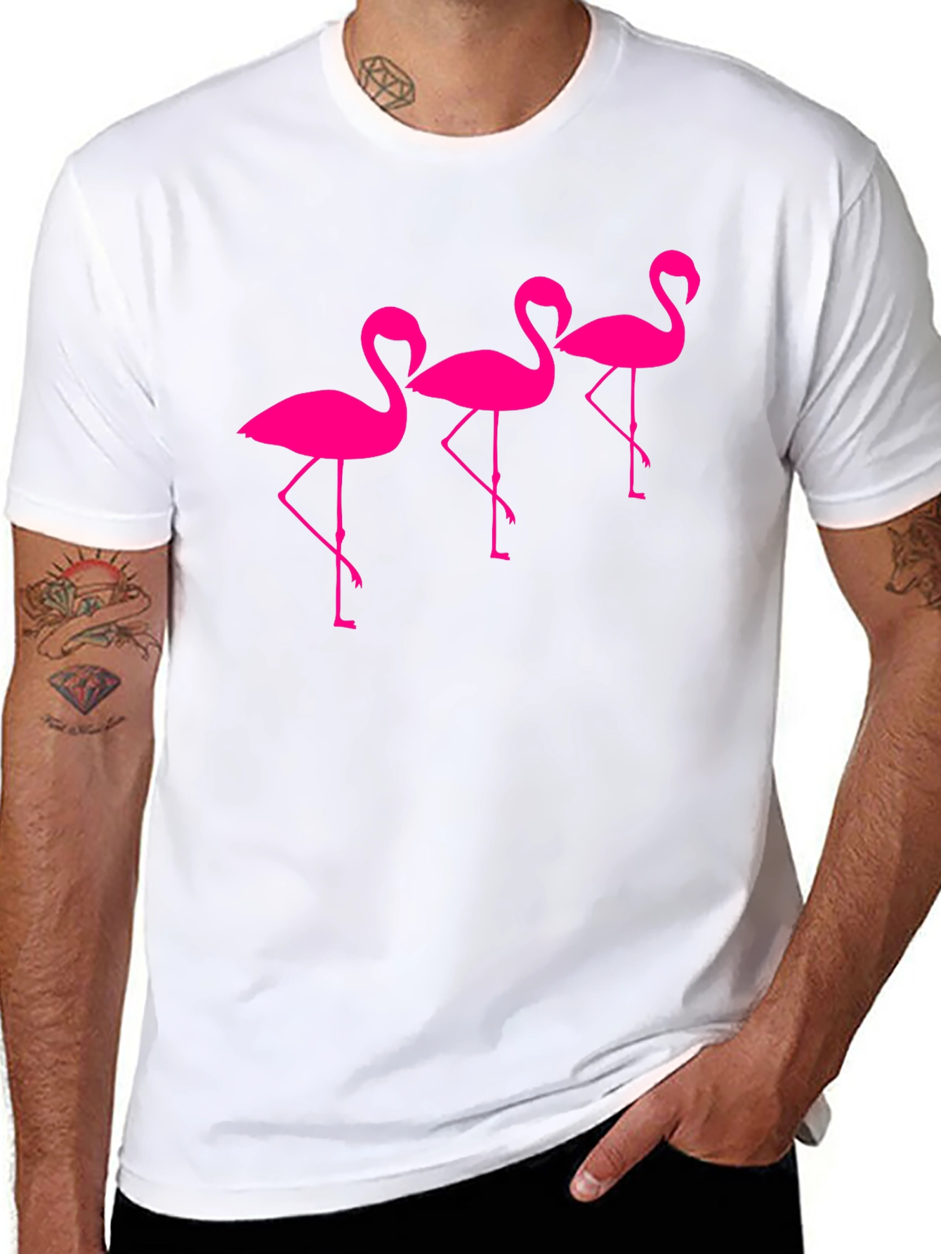 Black Fun Flamingo T-Shirt view 8