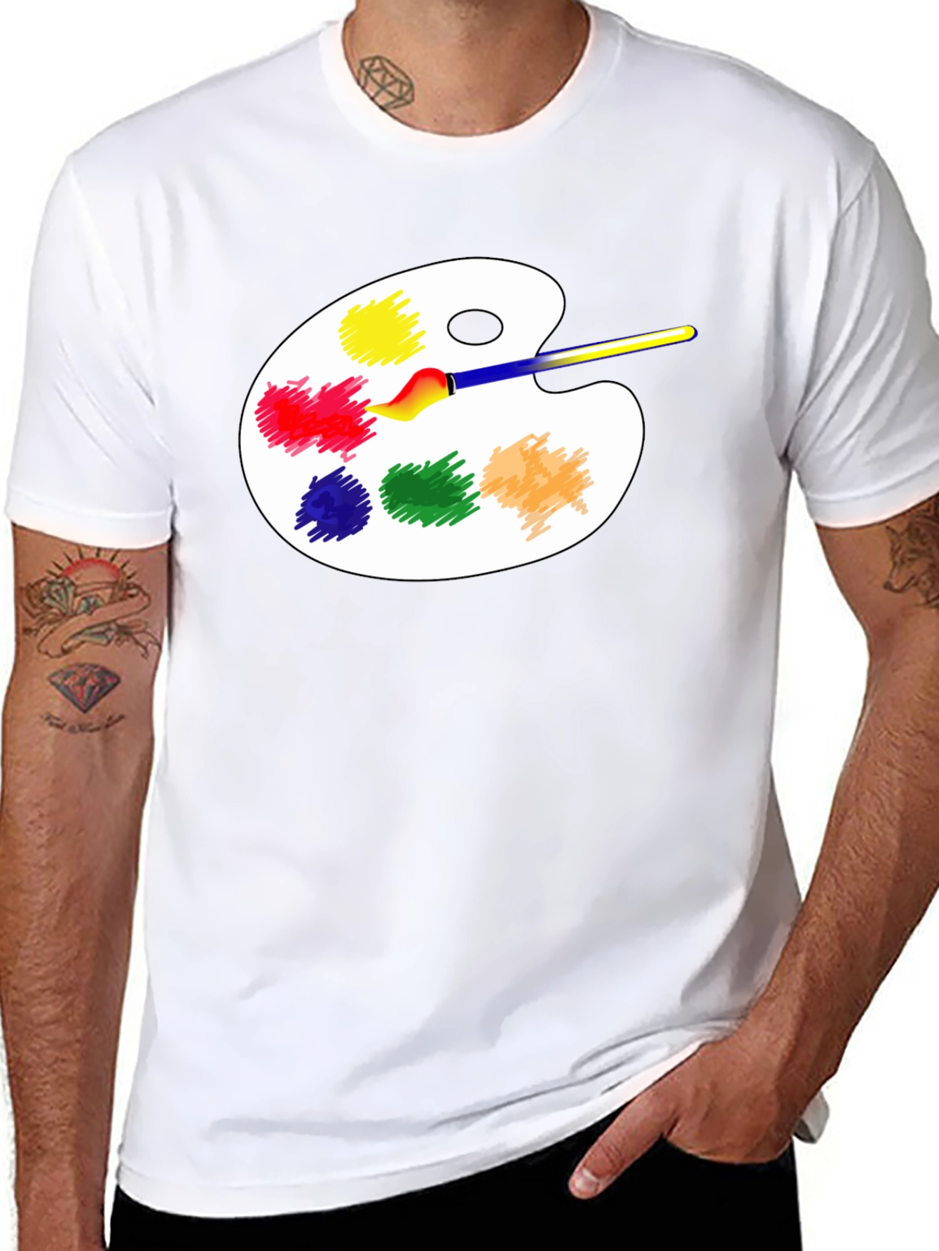 Black Artist Palette T-Shirt - Creative Design view 8